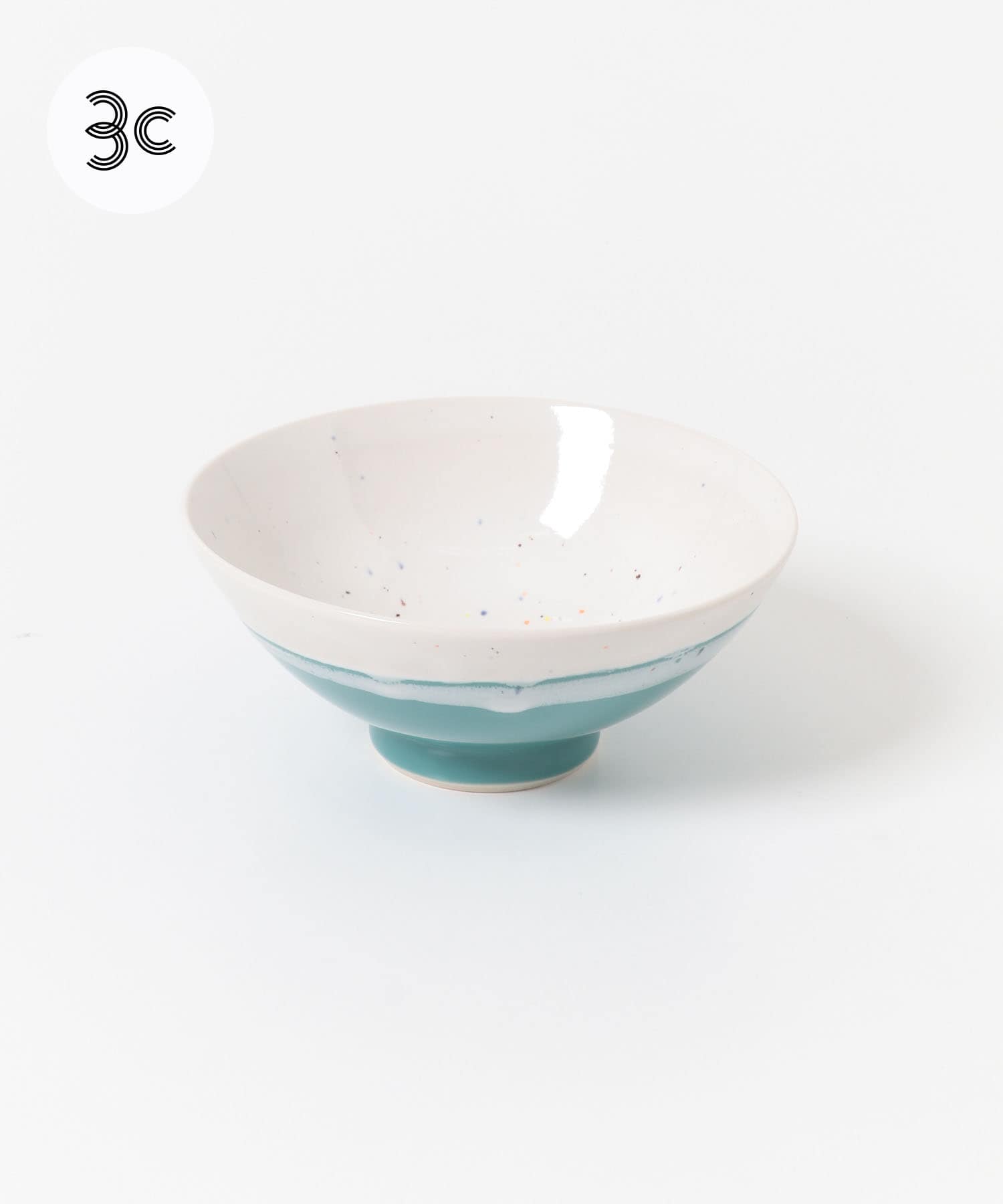 ミドリ陶芸舎　茶碗Lツートン