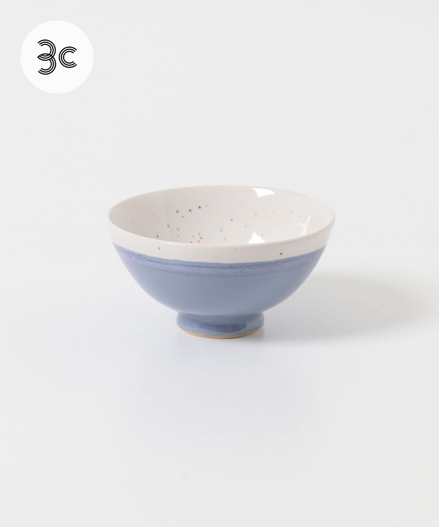 ミドリ陶芸舎　茶碗Sツートン 紫×白 0