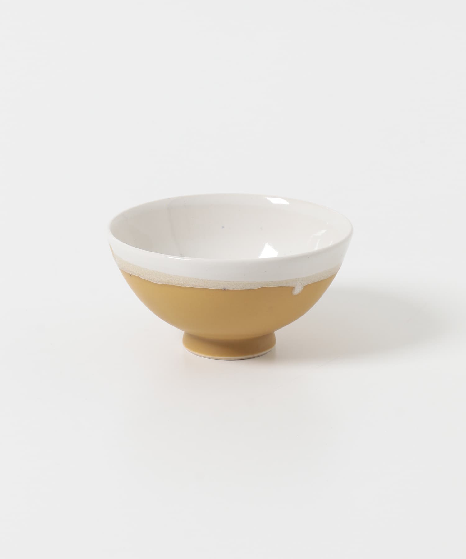 ミドリ陶芸舎　茶碗Sツートン 黄×白 0