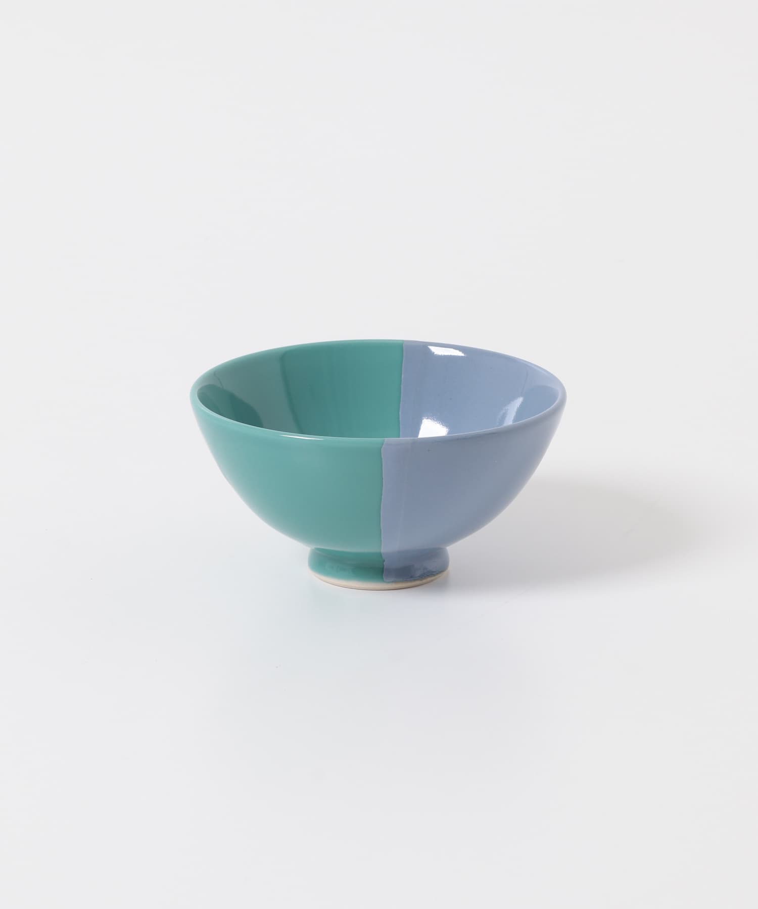 ミドリ陶芸舎　茶碗Sツートン 紫×ターコイズ 0