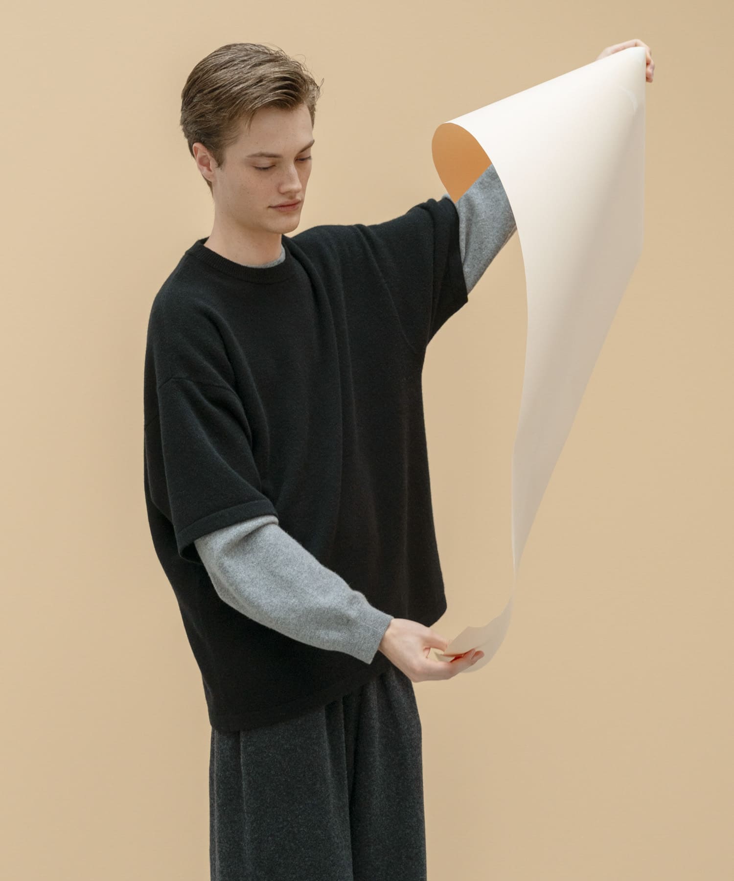 dDdDdDd　CASHMERE WIDE SHORT-SLEEVE T-SHIRTS