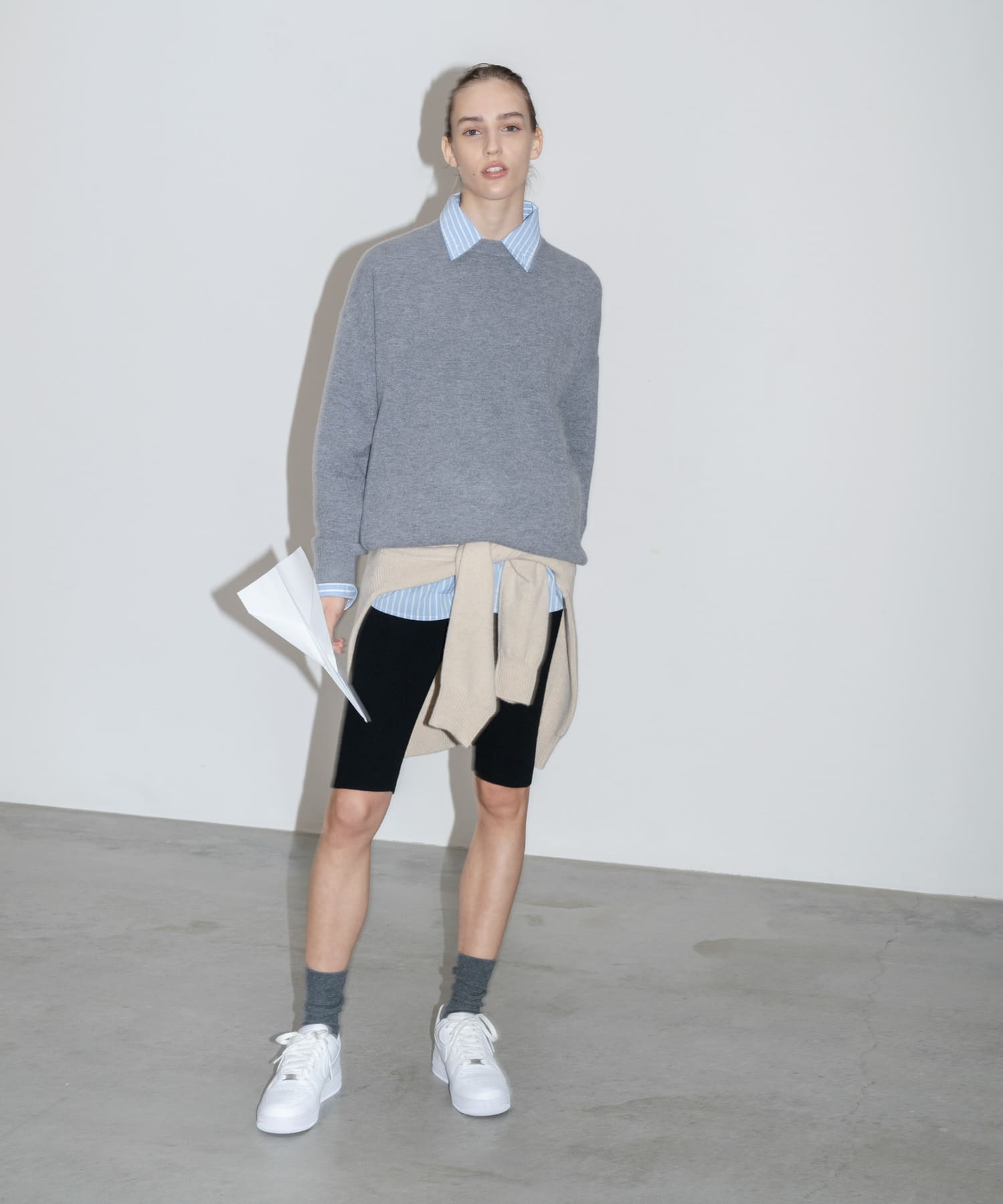 dDdDdDd CASHMERE TIGHT FIT SHORTS(S GRAY BLACK): ボトム｜URBAN