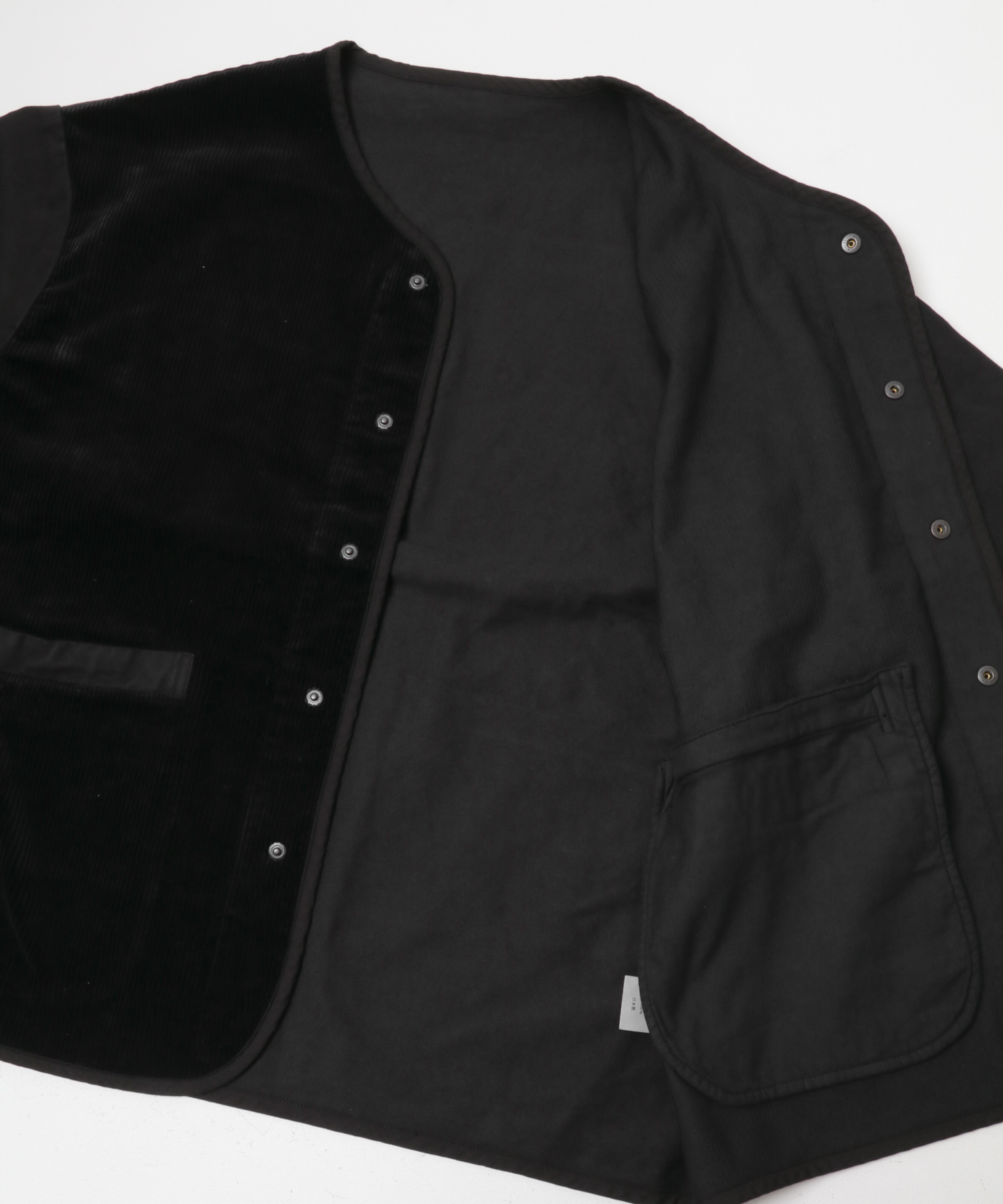 PORTER CLASSIC　MLSKN HYBRID CARDIGN BLACK 2