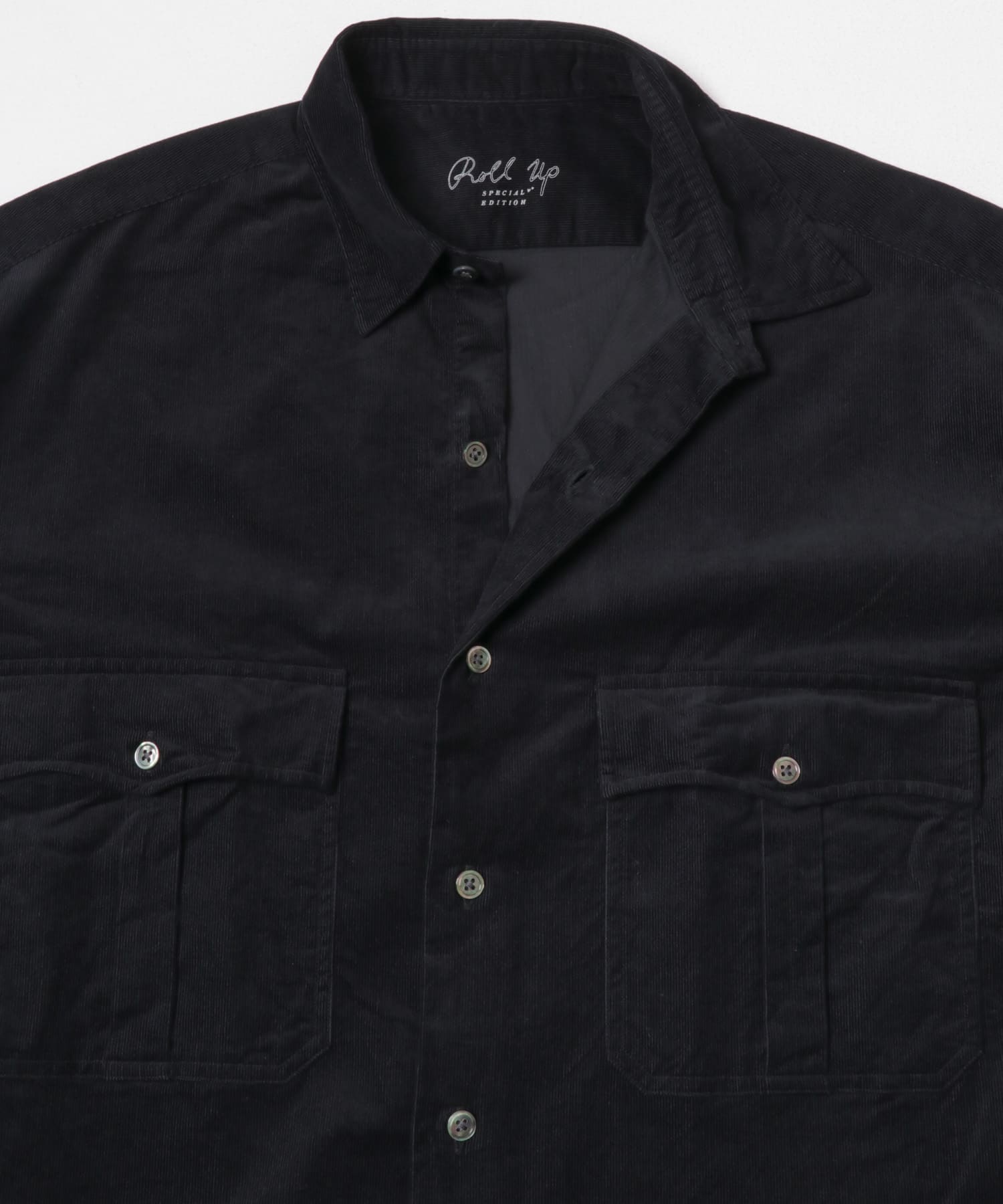 PORTER CLASSIC　R-UP ORGANIC CRDRY SHIRT BLACK L
