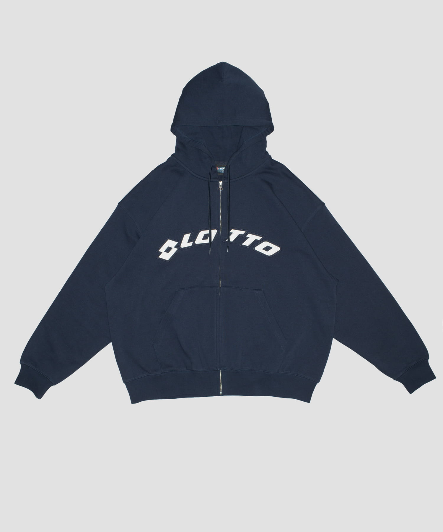 LOTTO　ARCH LOGO ZIP HOODIE NAVY M