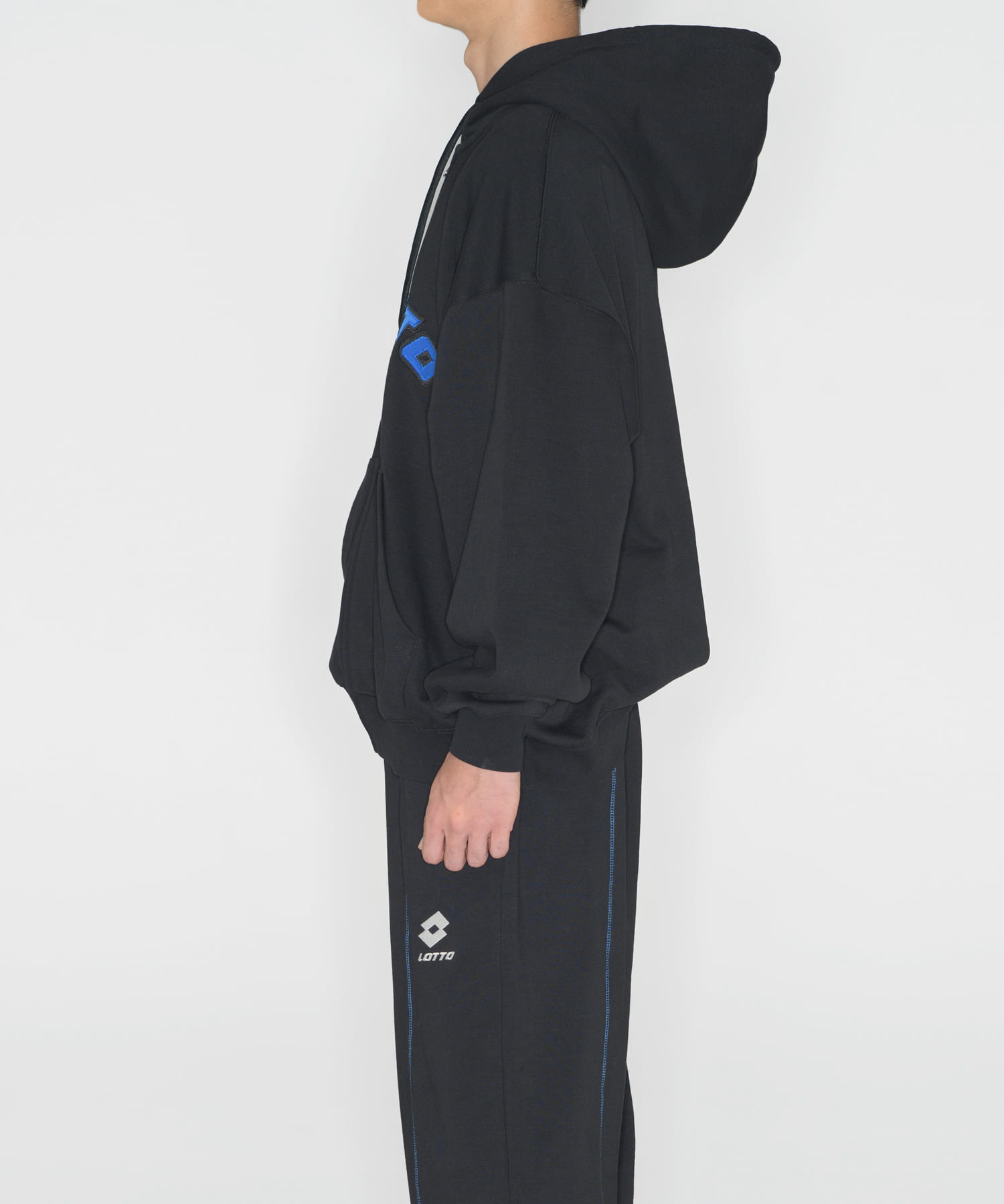LOTTO　ARCH LOGO ZIP HOODIE BLACK M