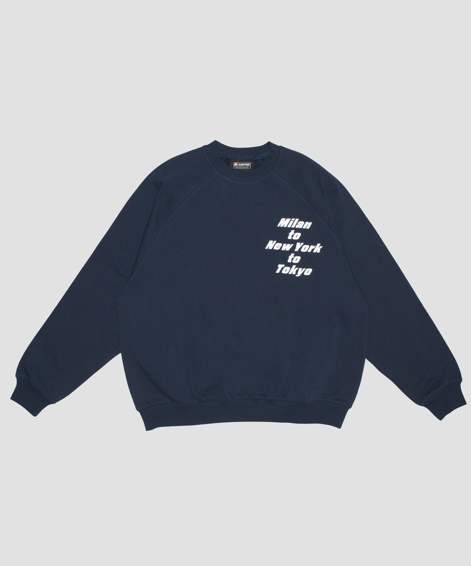 LOTTO　M/N/T LOGO SWEAT PULLOVER NAVY M
