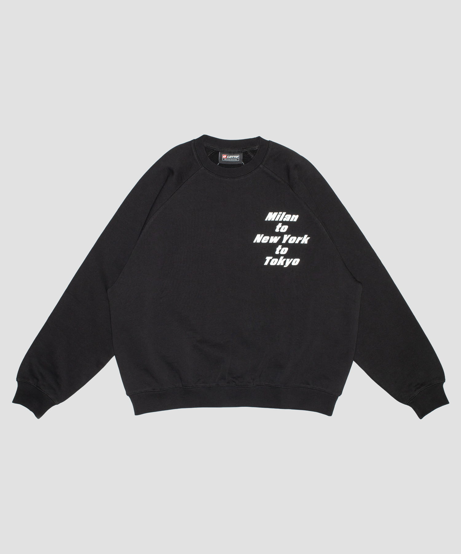 LOTTO　M/N/T LOGO SWEAT PULLOVER BLACK M