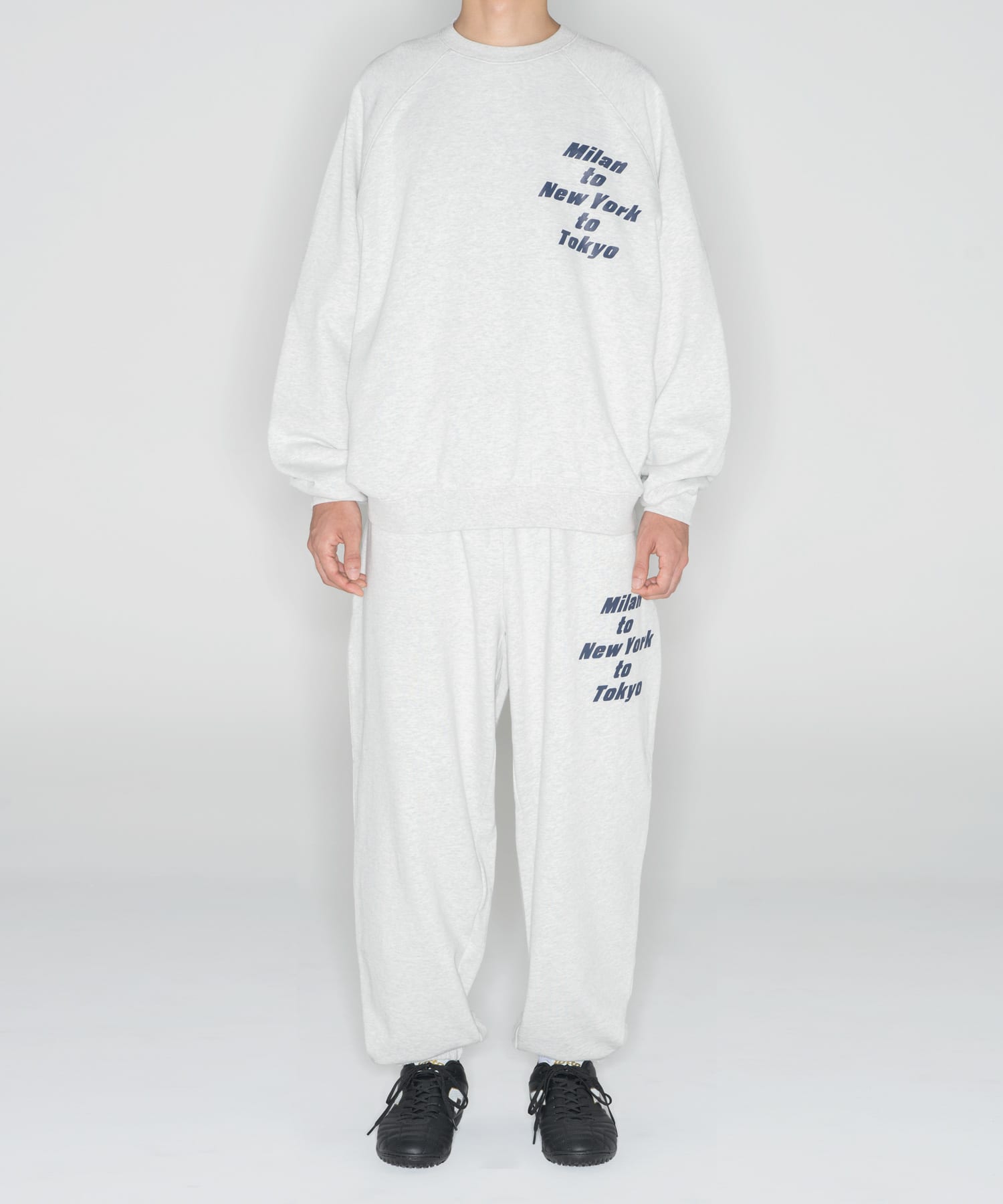 LOTTO　M/N/T LOGO SWEAT PULLOVER GRAY M