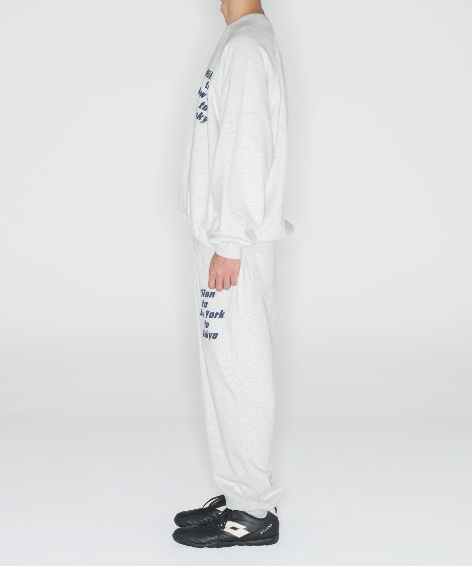 LOTTO　M/N/T LOGO SWEAT PULLOVER GRAY M