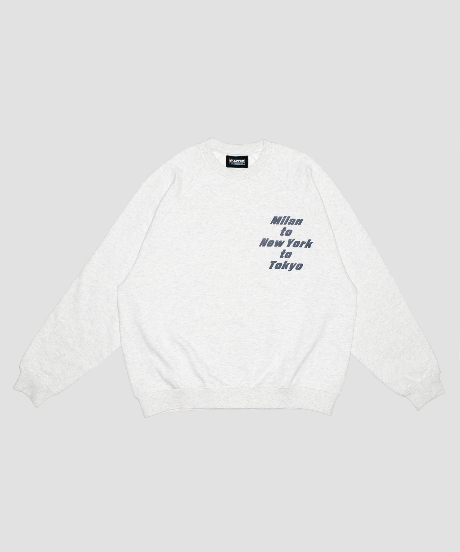 LOTTO　M/N/T LOGO SWEAT PULLOVER GRAY M