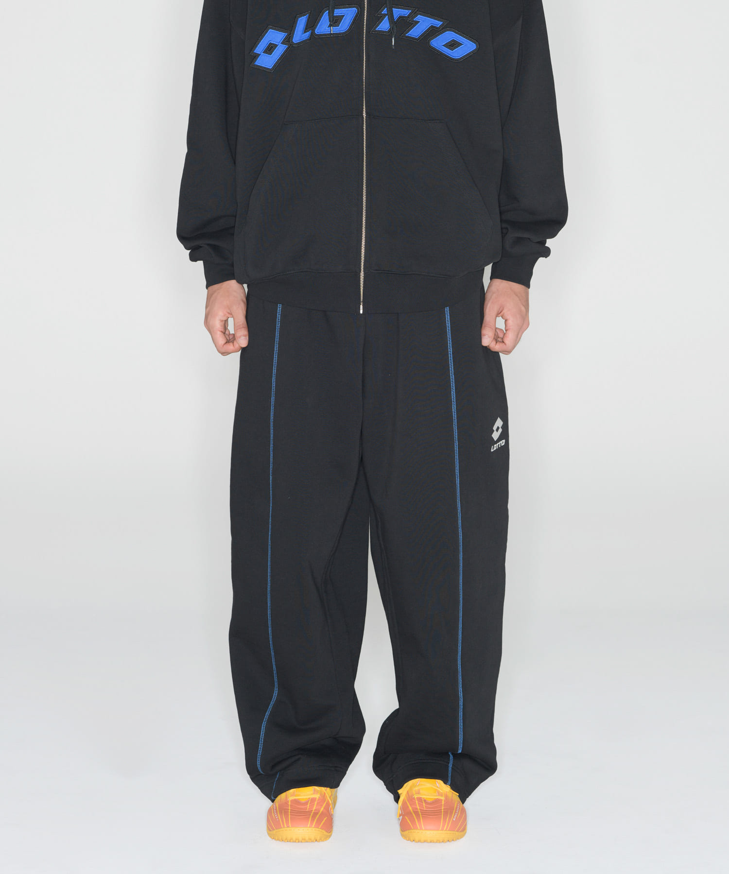 LOTTO　COLOR STITCHING PANTS BLACK M