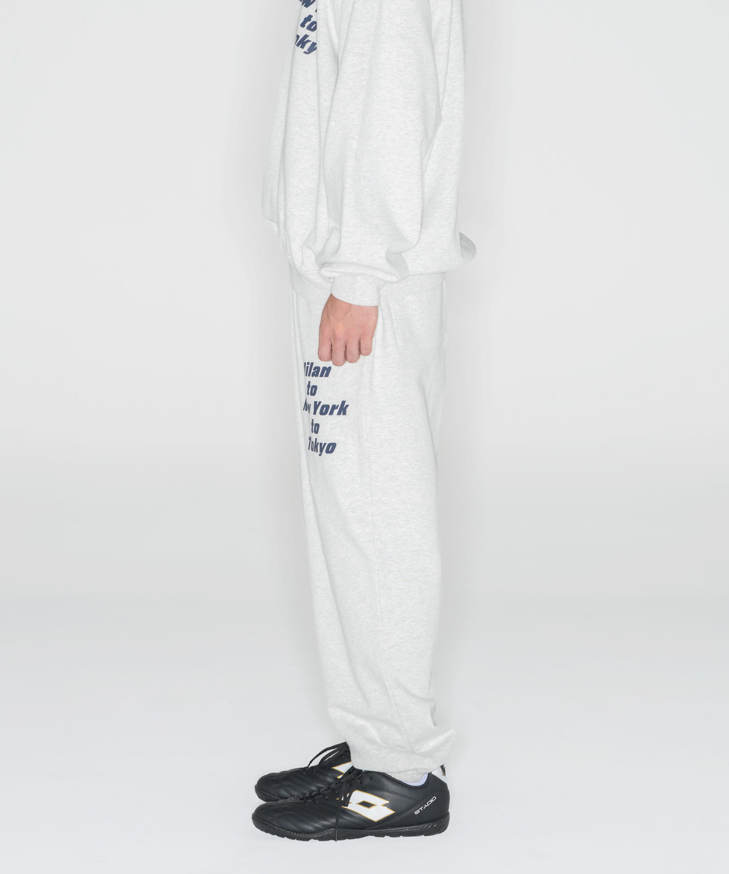 LOTTO　M/N/T LOGO SWEATPANTS GRAY M