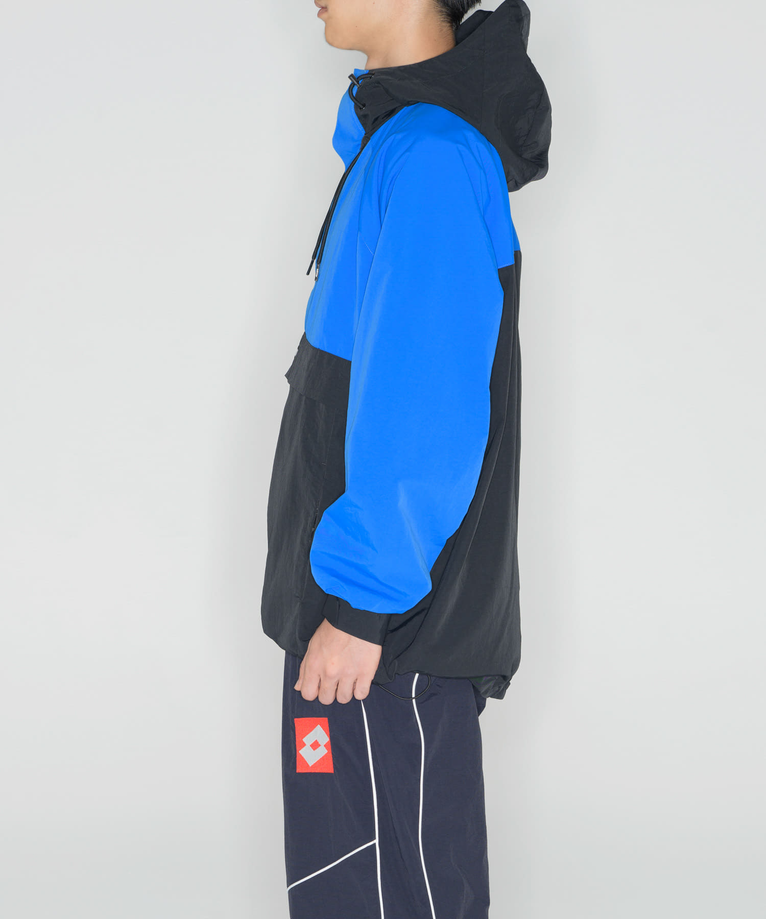 LOTTO　TWO-TONE ANORAK BLU×BLK M