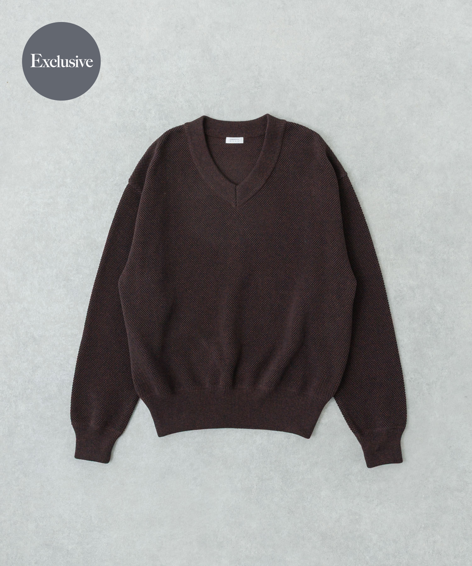 『別注』crepuscule×URBAN RESEARCH　Moss Stitch V Pullover