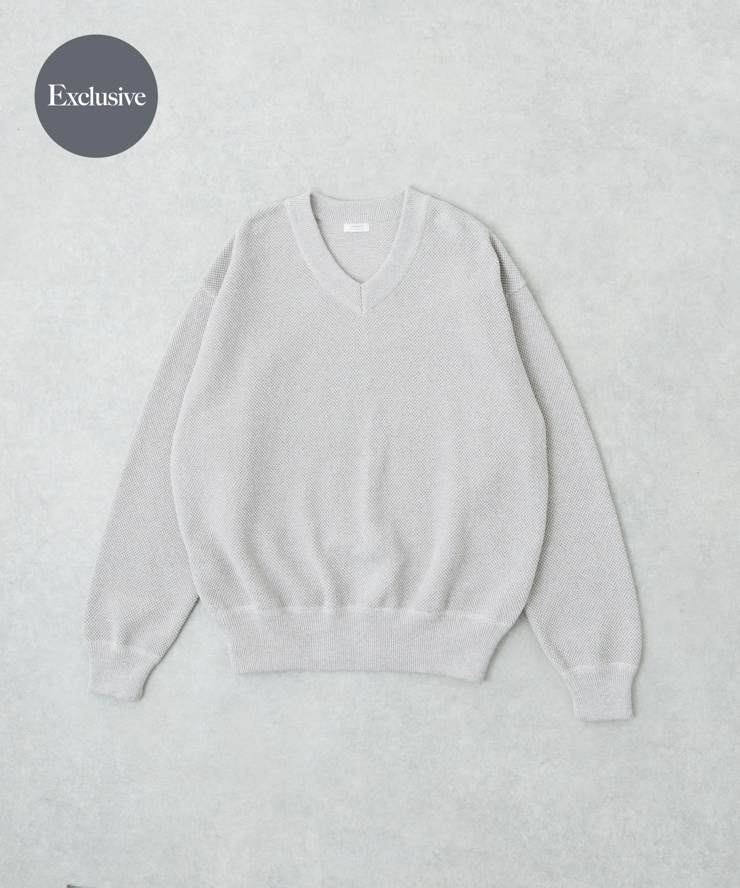 『別注』crepuscule×URBAN RESEARCH　Moss Stitch V Pullover
