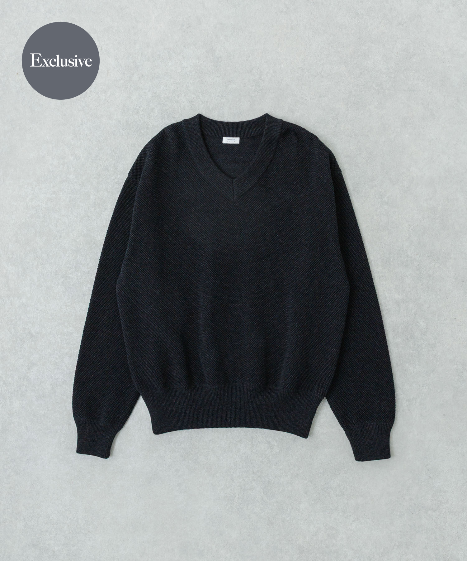 『別注』crepuscule×URBAN RESEARCH　Moss Stitch V Pullover