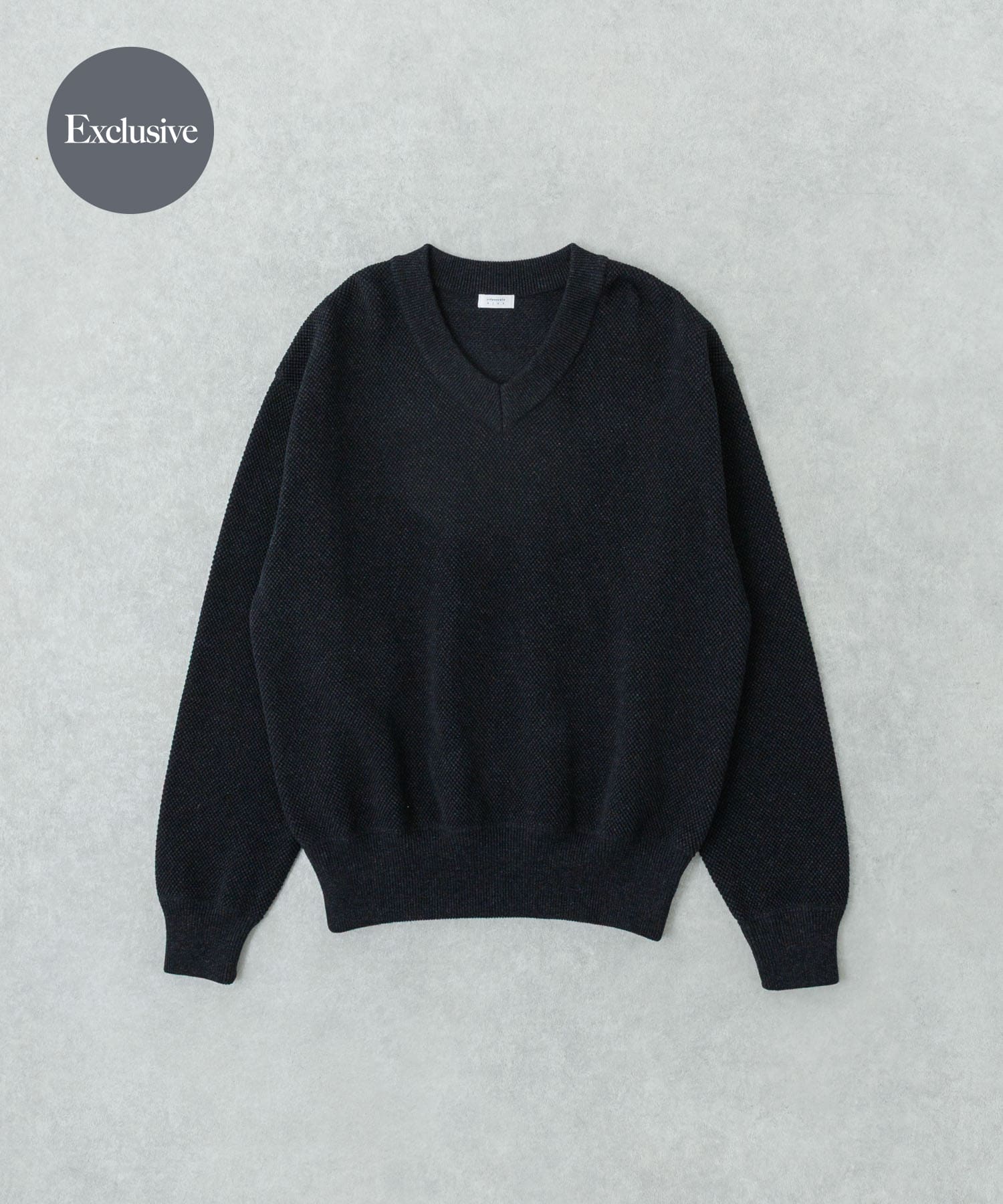 『別注』crepuscule×URBAN RESEARCH　Moss Stitch V Pullover