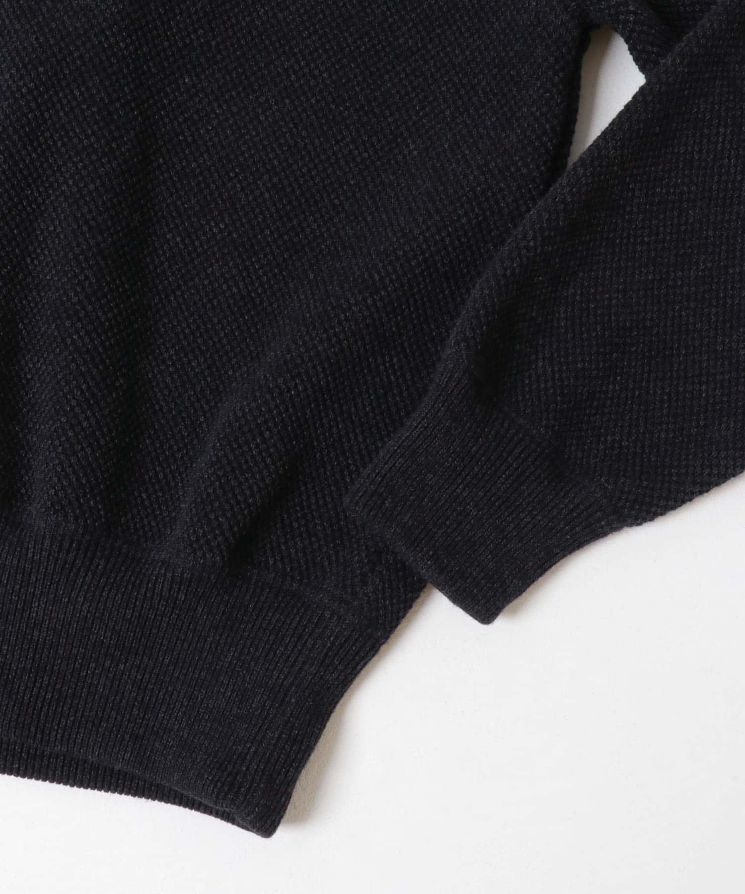 『別注』crepuscule×URBAN RESEARCH　Moss Stitch V Pullover BLACK 1