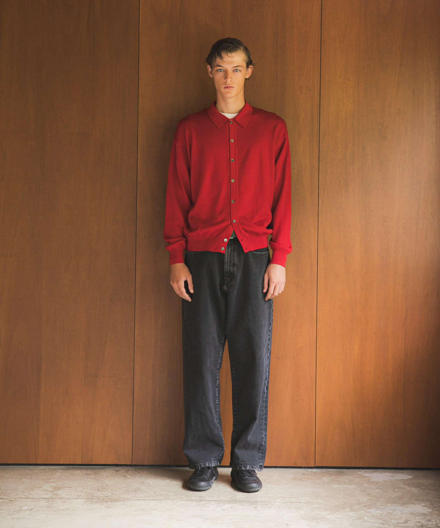 『別注』crepuscule×URBAN RESEARCH　H-G Knit Shirts BRICK 1