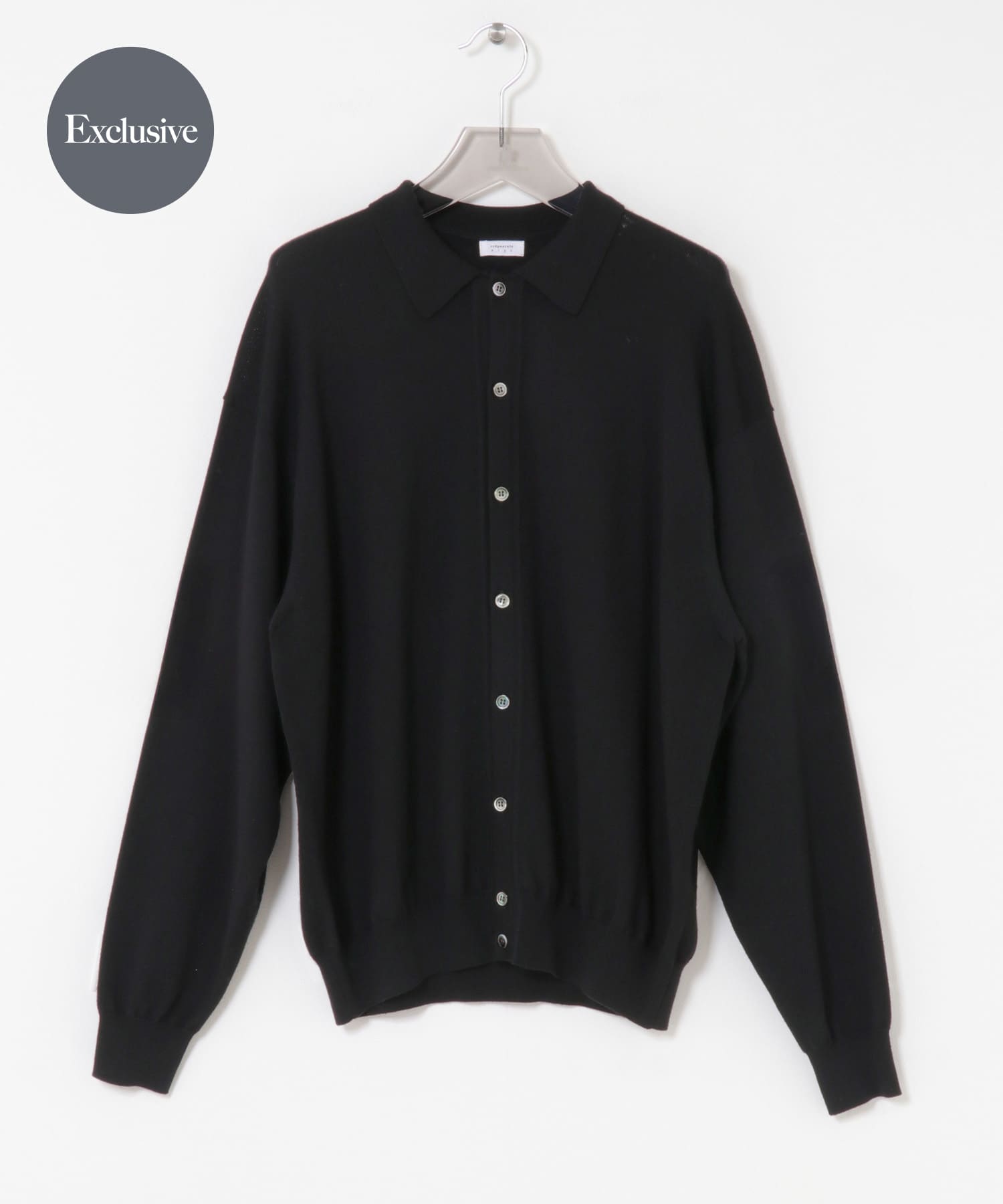 『別注』crepuscule×URBAN RESEARCH　H-G Knit Shirts BLACK 1