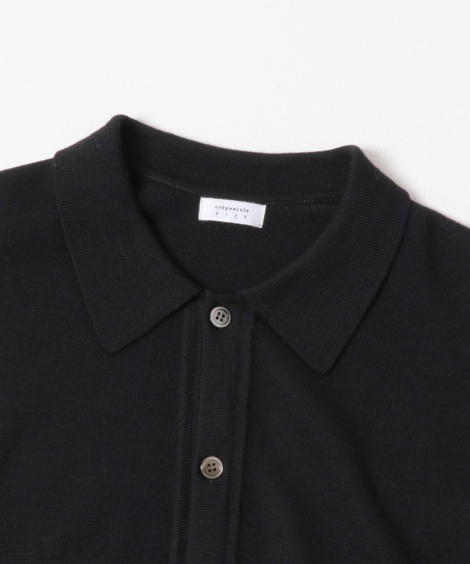 『別注』crepuscule×URBAN RESEARCH　H-G Knit Shirts BLACK 1