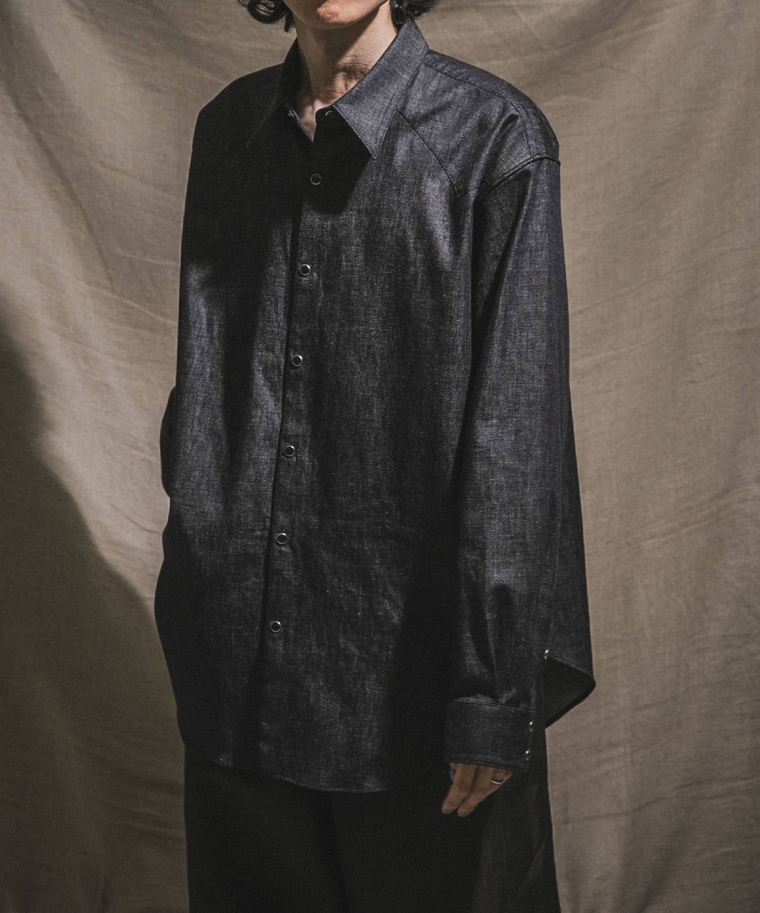 『別注』semoh×URBAN RESEARCH　Eastern Western shirts BLACK 2