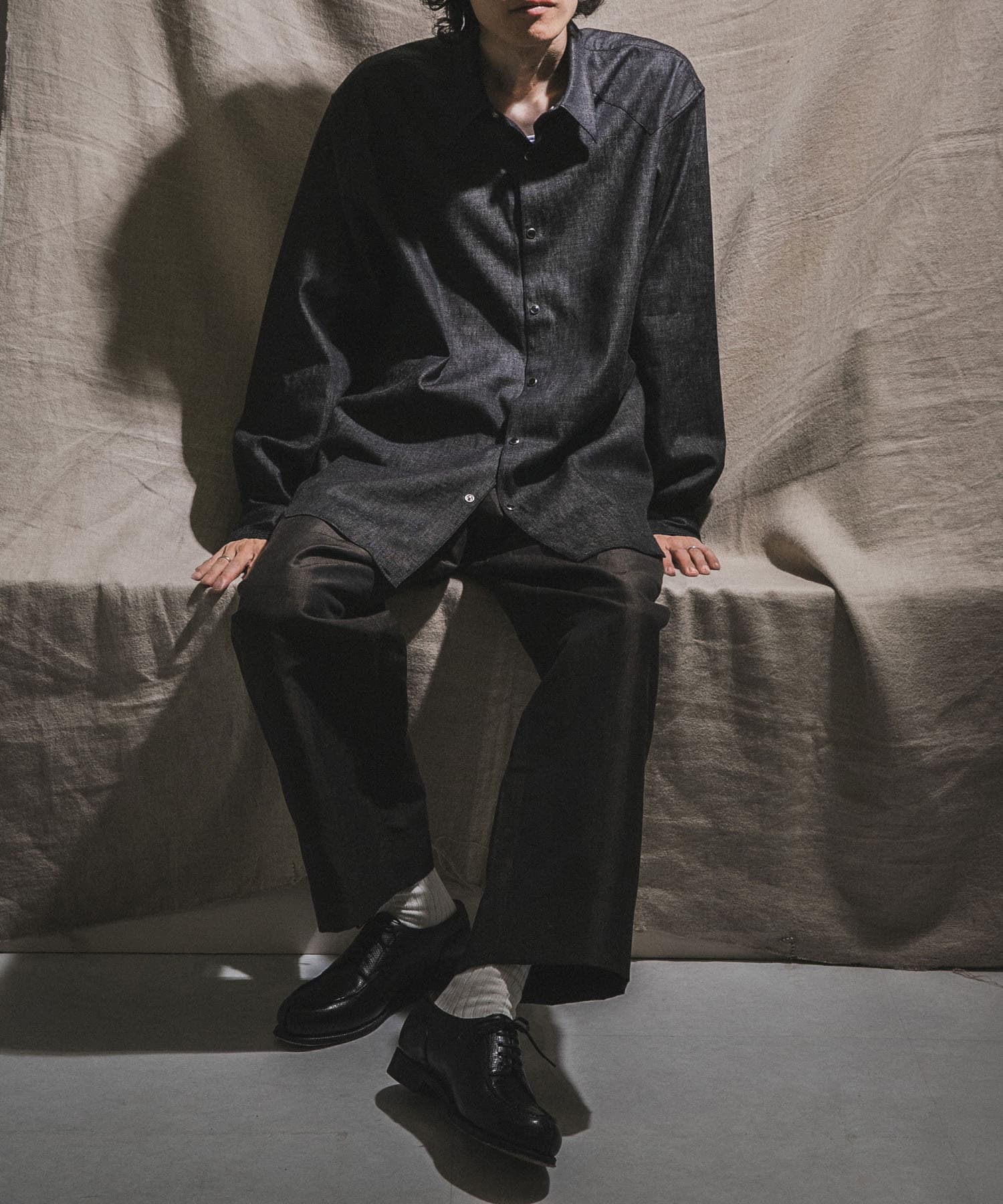 『別注』semoh×URBAN RESEARCH　Eastern Western shirts BLACK 2