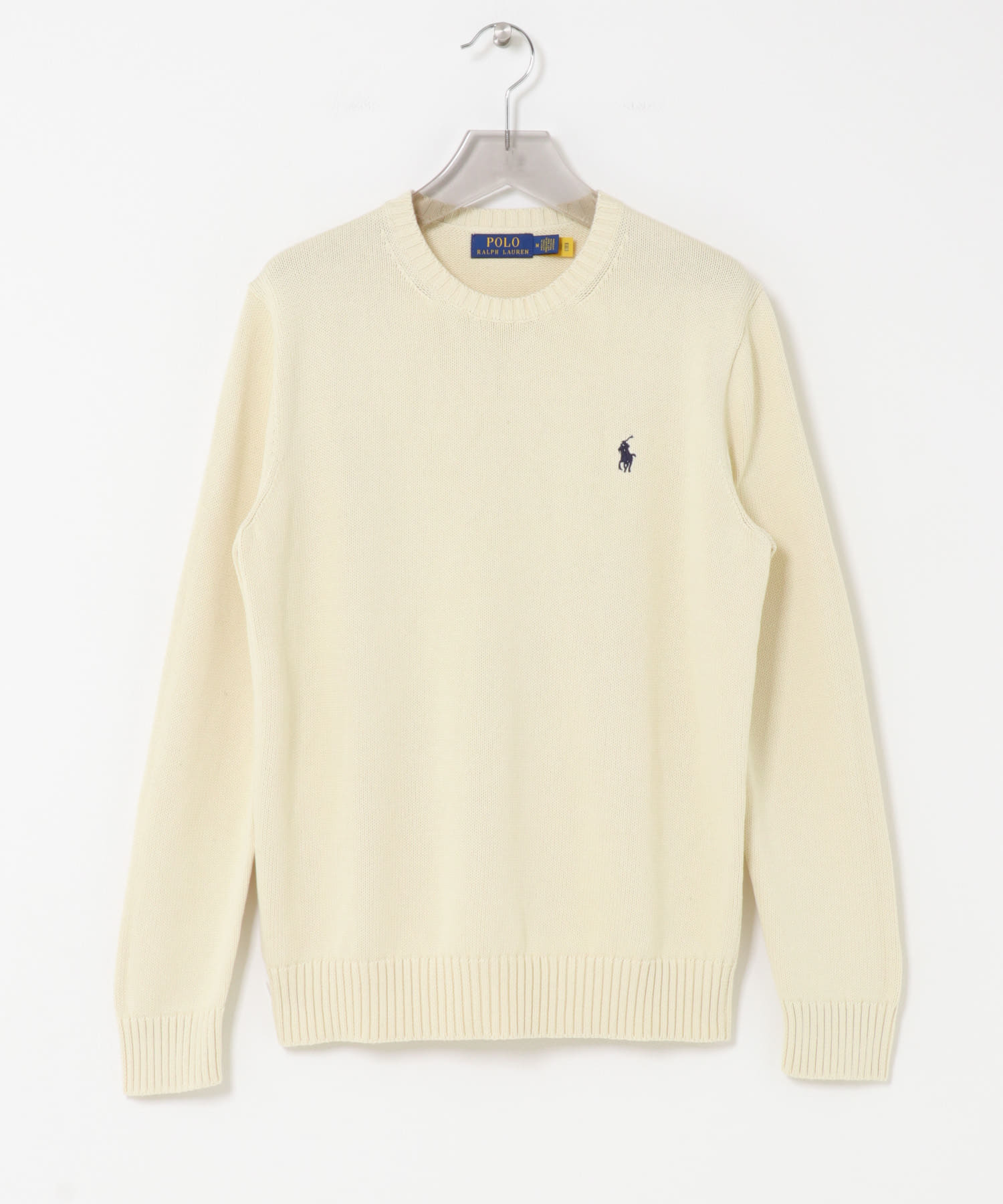 POLO RALPH LAUREN　COTTON SWEATER CREAM M