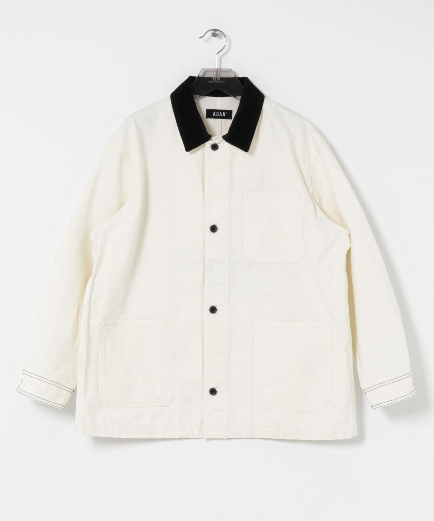 A.D.A.N　DUCK 2TONE CHORE COAT OFF WHITE M