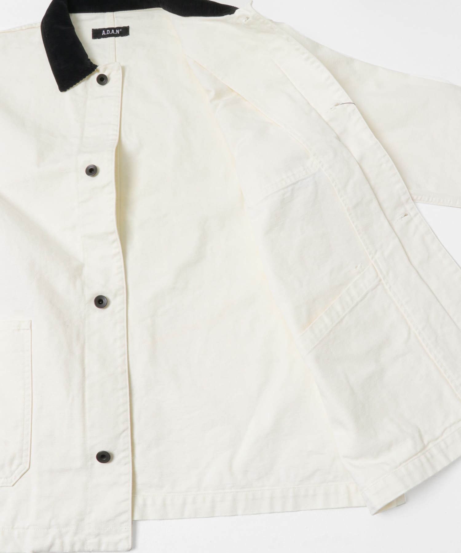 A.D.A.N　DUCK 2TONE CHORE COAT OFF WHITE M