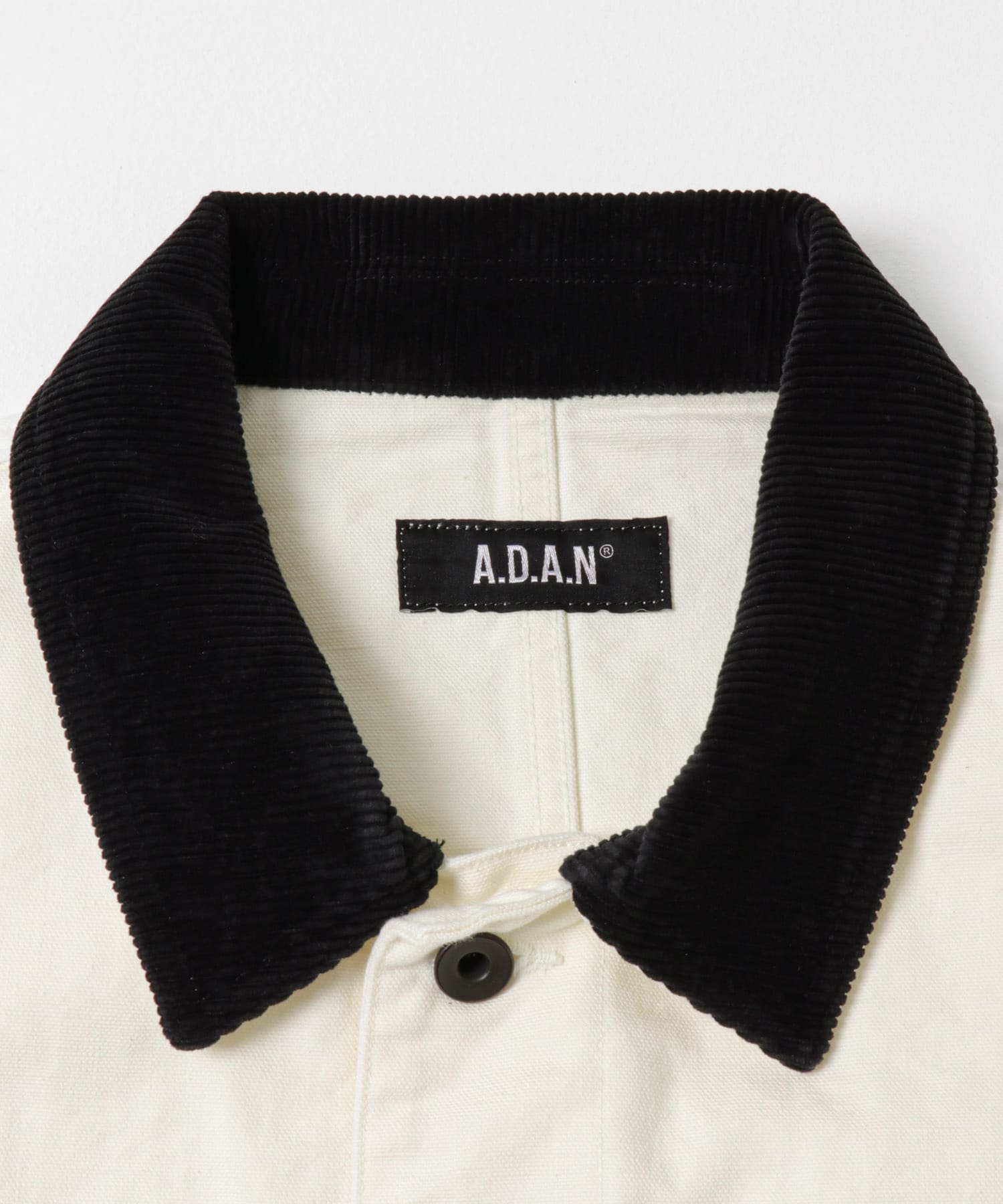A.D.A.N　DUCK 2TONE CHORE COAT OFF WHITE M