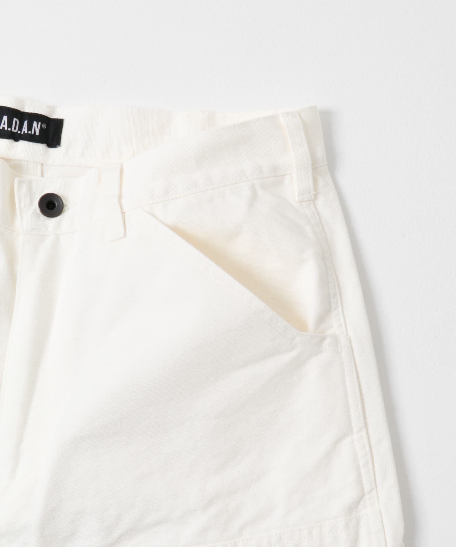 A.D.A.N　DUCK DOUBLE KNEE PANTS OFF WHITE M