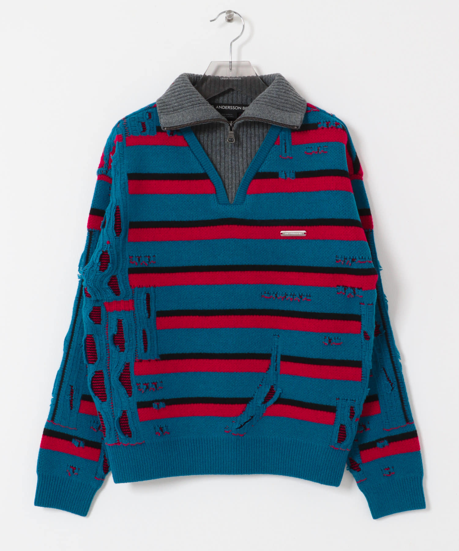 Andersson Bell　S/J HALF ZIP-UP SWEATER
