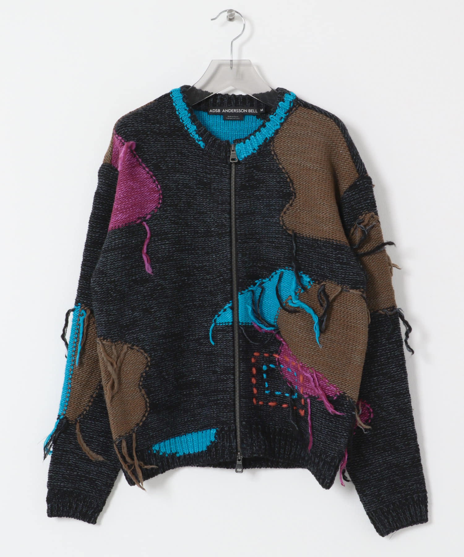 Andersson Bell　INTARIS ZIP-UP CREW-NECK SWEATER