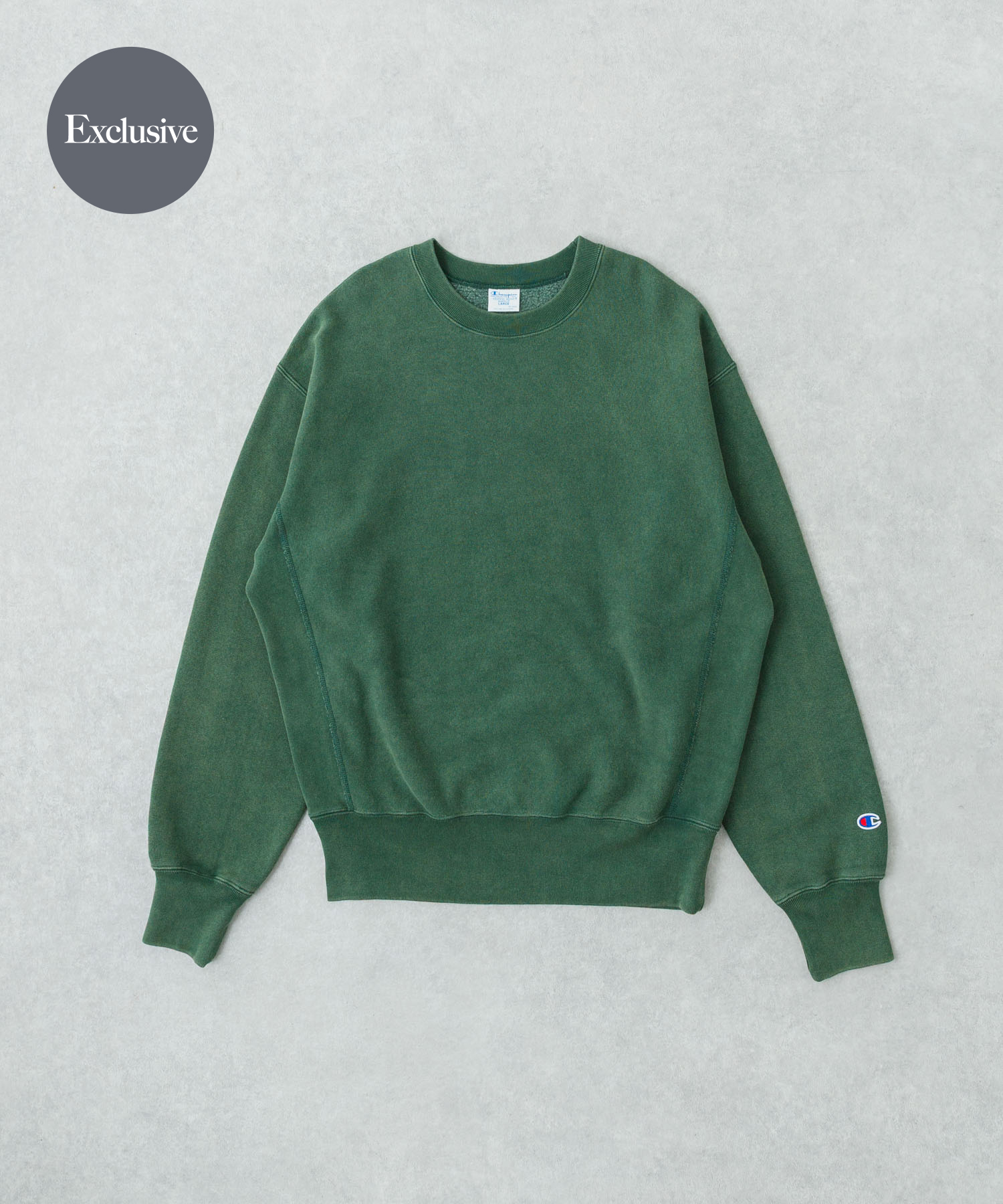 『別注』CHAMPION×URBAN RESEARCH　SNOW POWDER WASH CREW-NECK