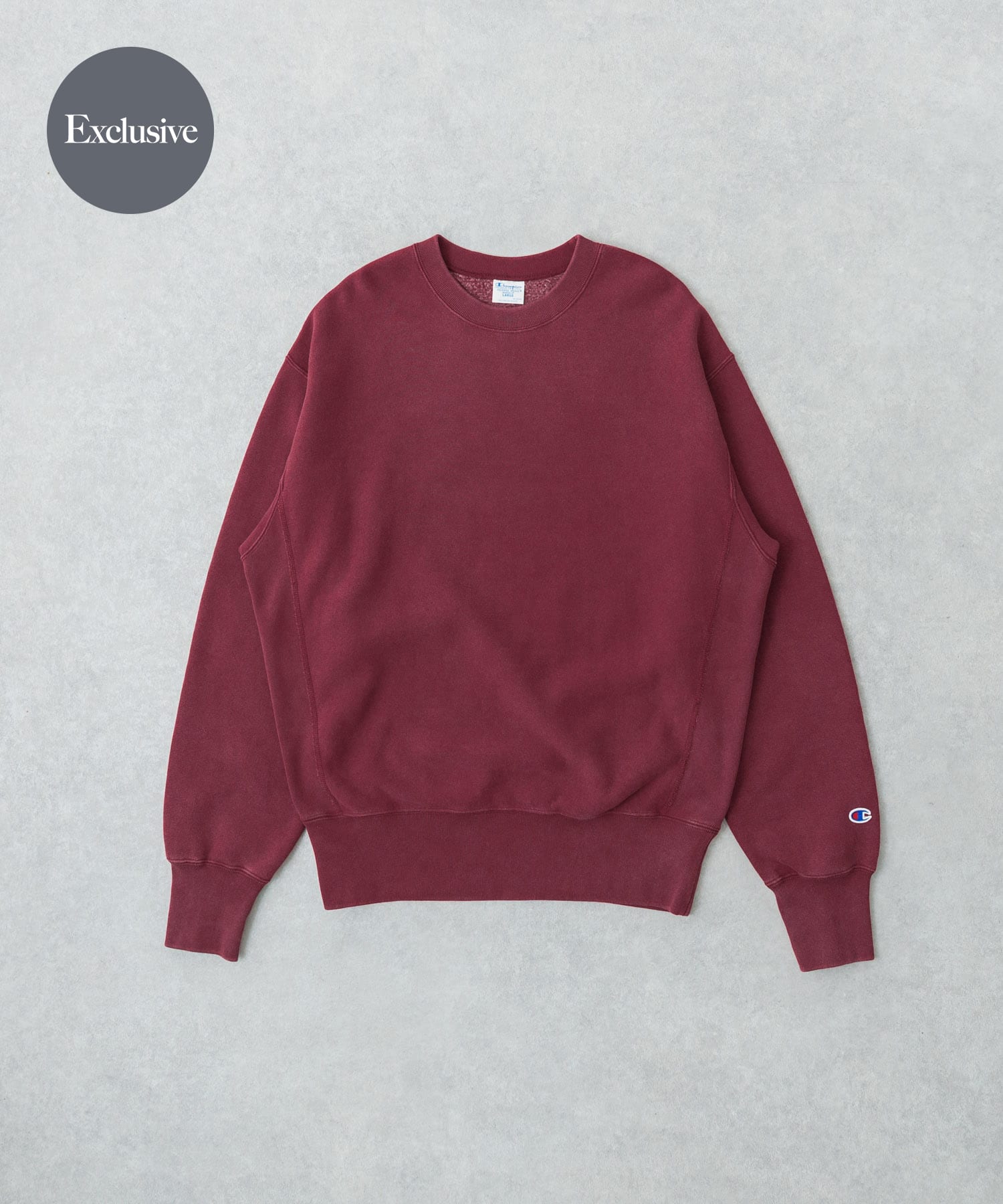 『別注』CHAMPION×URBAN RESEARCH　SNOW POWDER WASH CREW-NECK RED M