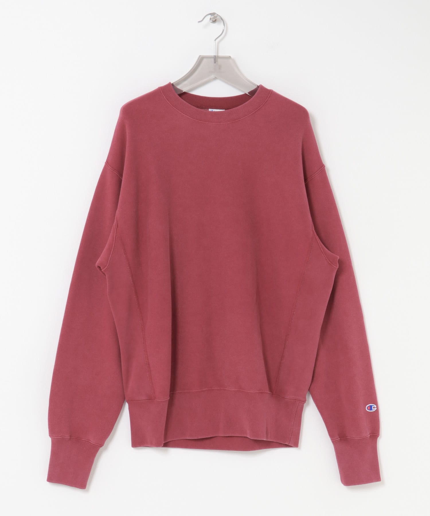 『別注』CHAMPION×URBAN RESEARCH　SNOW POWDER WASH CREW-NECK RED M