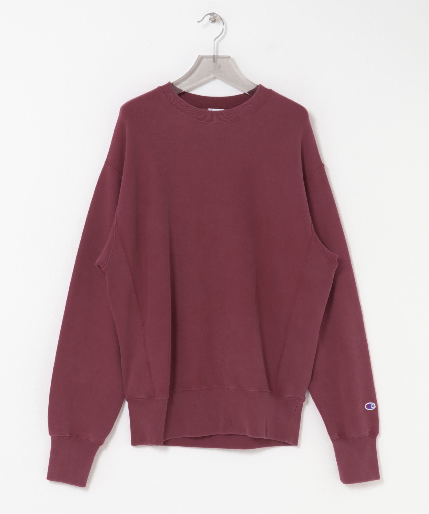 『別注』CHAMPION×URBAN RESEARCH　SNOW POWDER WASH CREW-NECK RED M