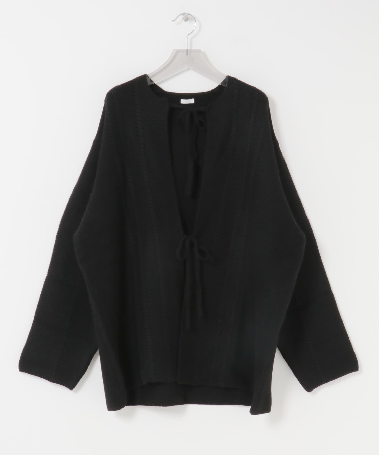 SEEALL　ORIENTAL CARDIGAN BLACK FREE