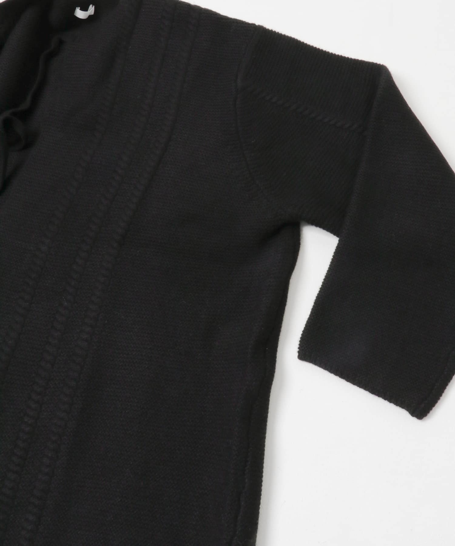 SEEALL　ORIENTAL CARDIGAN BLACK FREE