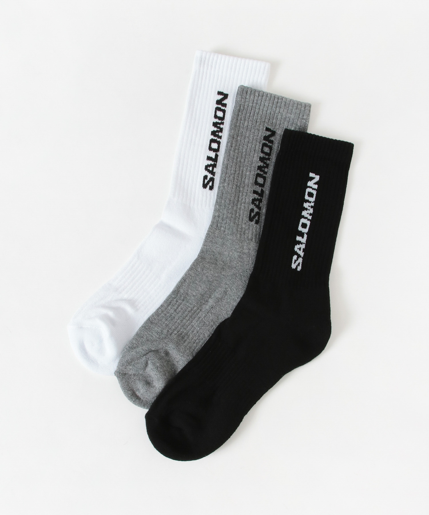 SALOMON　EVERYDAY CREW 3-PACK BK/WH/GR L