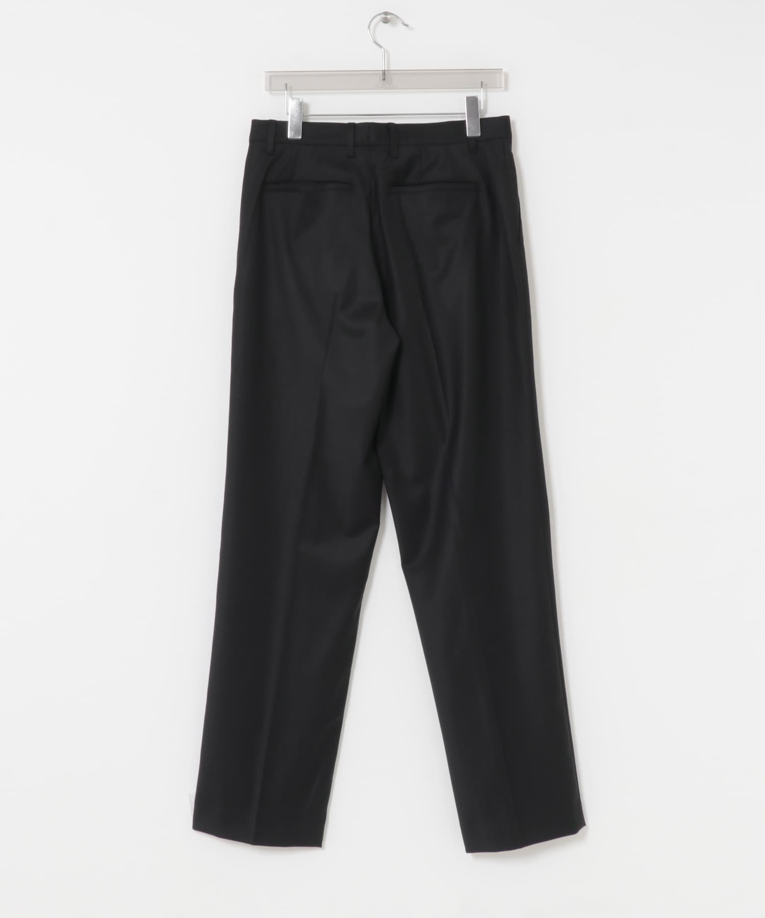 FUJI　WOOL SILK TWO TUCK SLACKS BLACK 5
