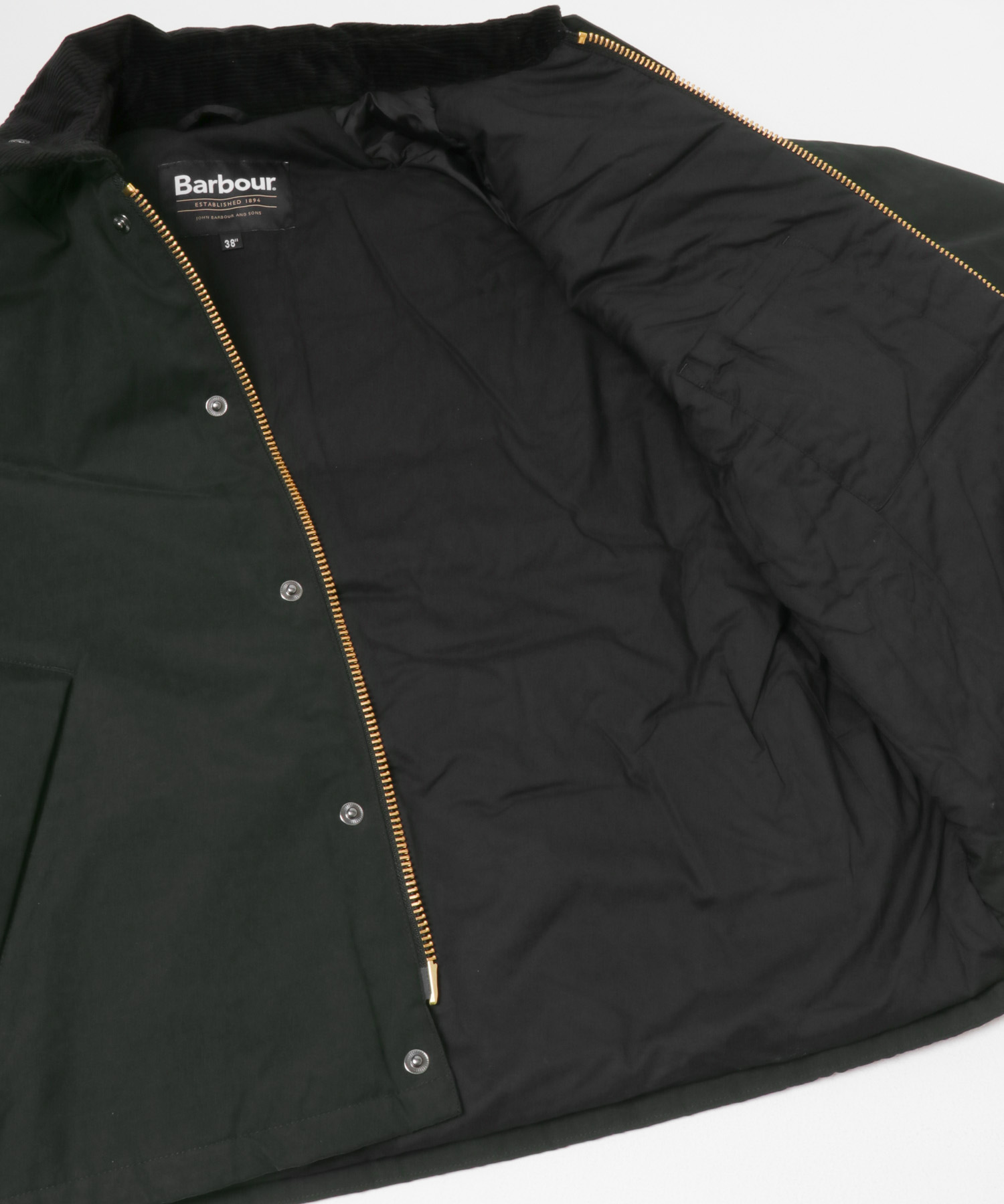 Barbour　padded transport jacket Black 36