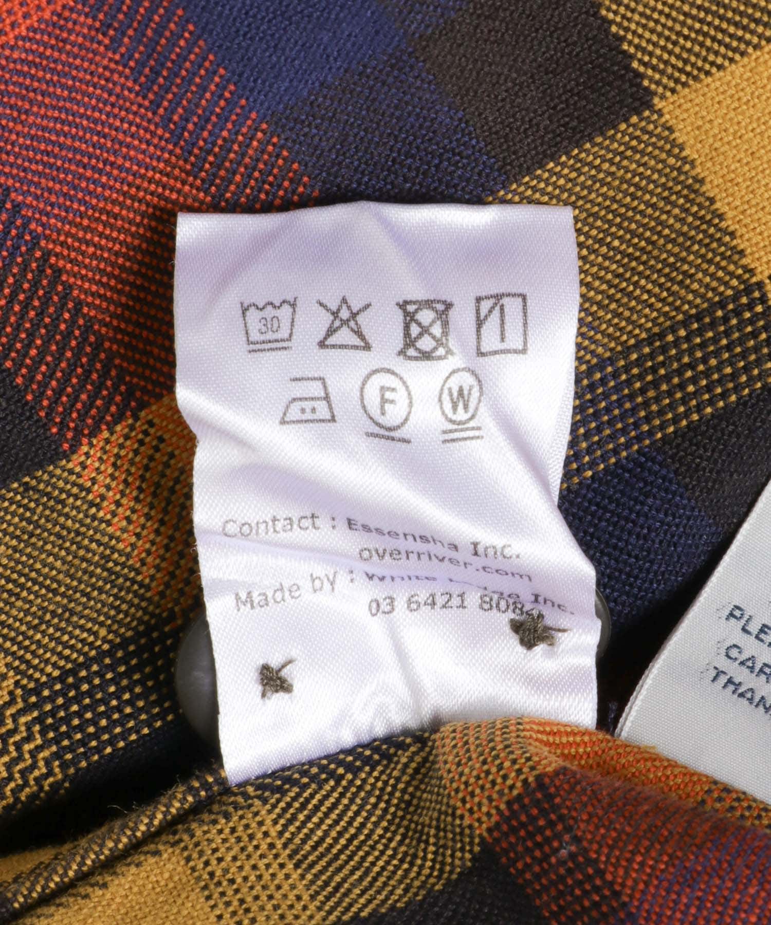 Marvine Pontiak Shirt Makers　Open Collar SHIRTS Nvy×Or CH Comfort
