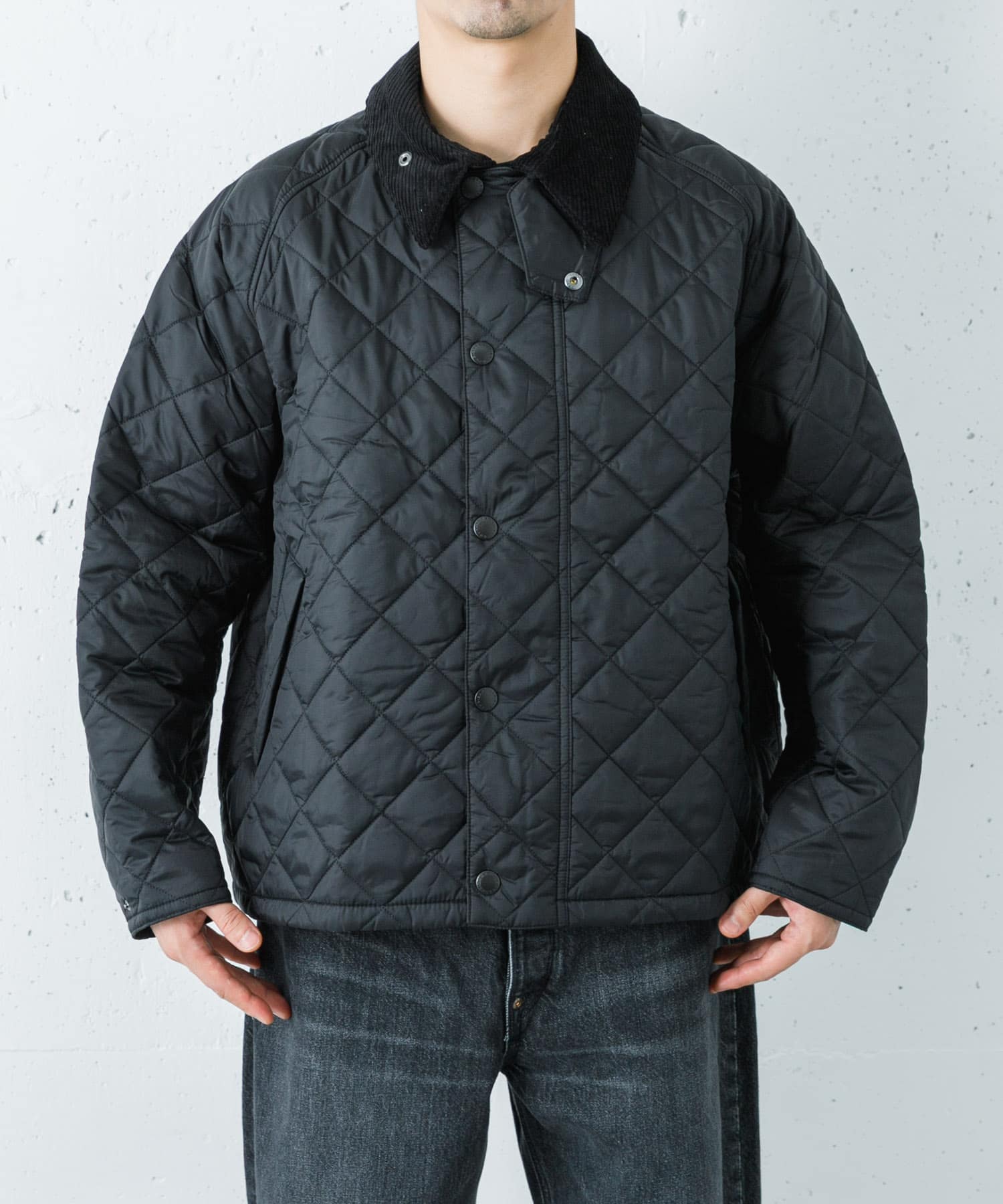 【新品未使用】バウアー/BARBOUR QUILTED JACKET サイズM 24AW】Barbour バブアー オーバーサイズ トランスポート キルティング