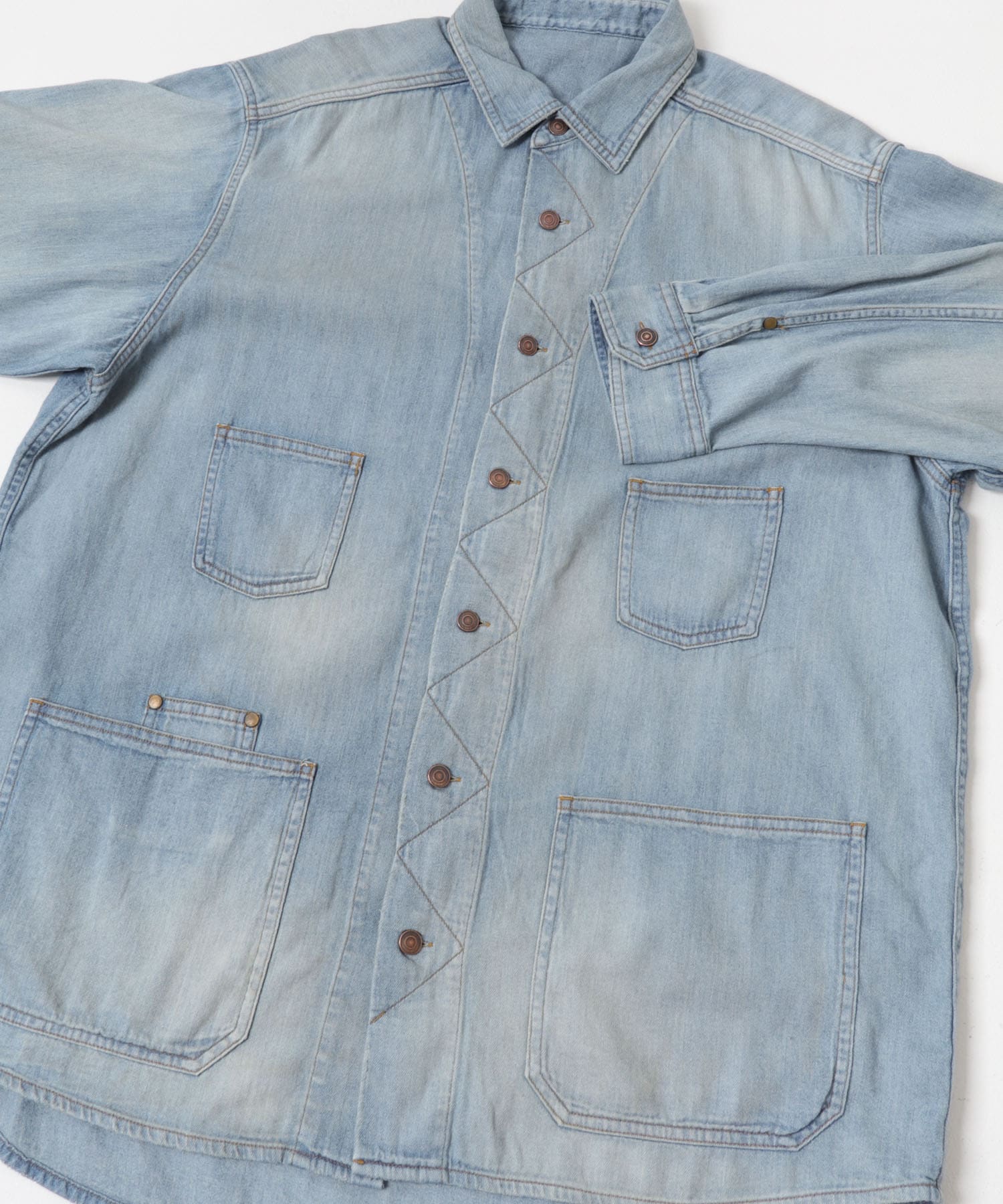 ジャケット・アウター MAATEE&SONS FADE DENIM SHIRT COVERALL MAATEE&SONS DENIM SHIRTS COVERALL(3 FADE IND): アウター｜URBAN