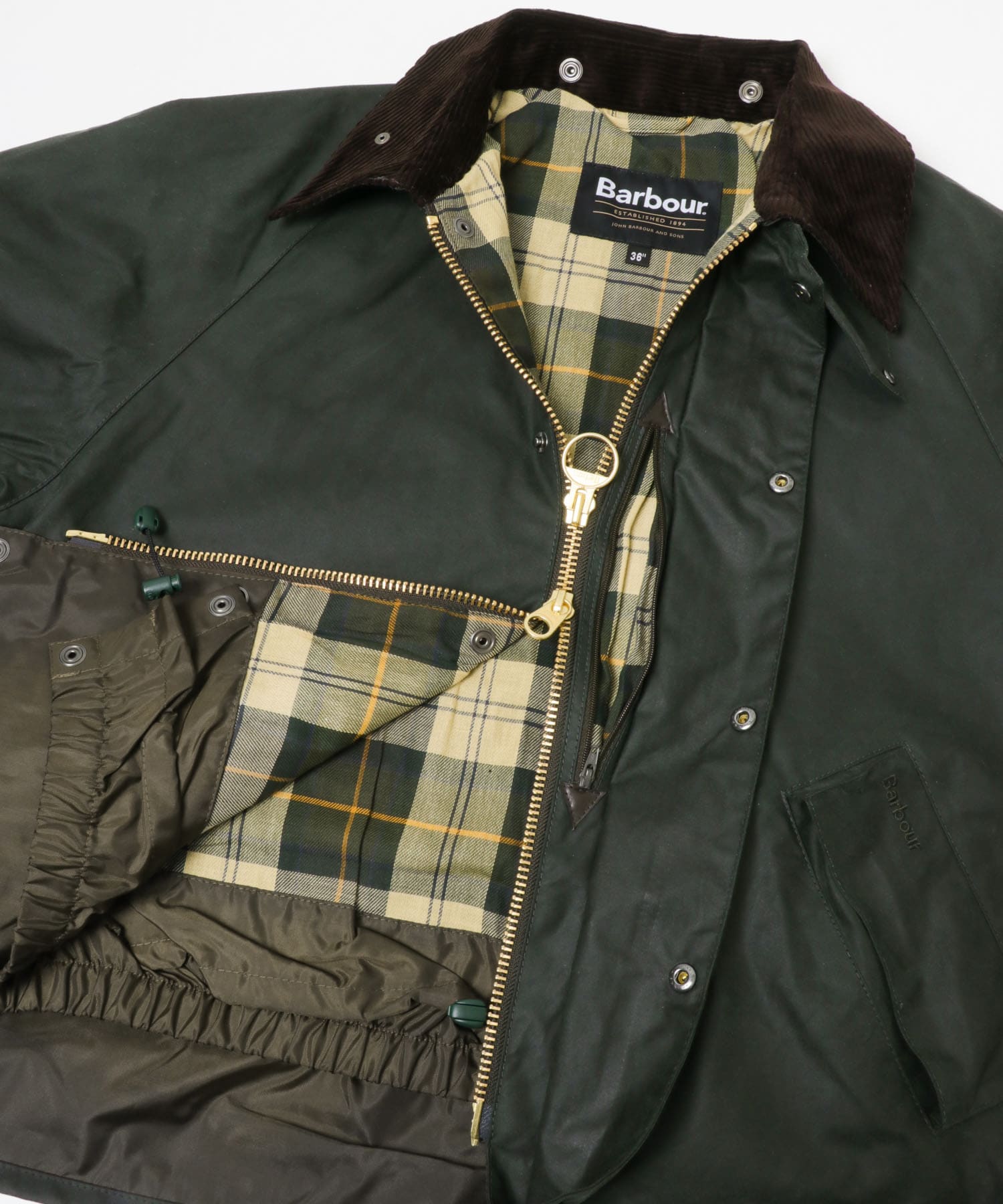 Barbour　OS TRANSPORT WAX JACKET sage 36