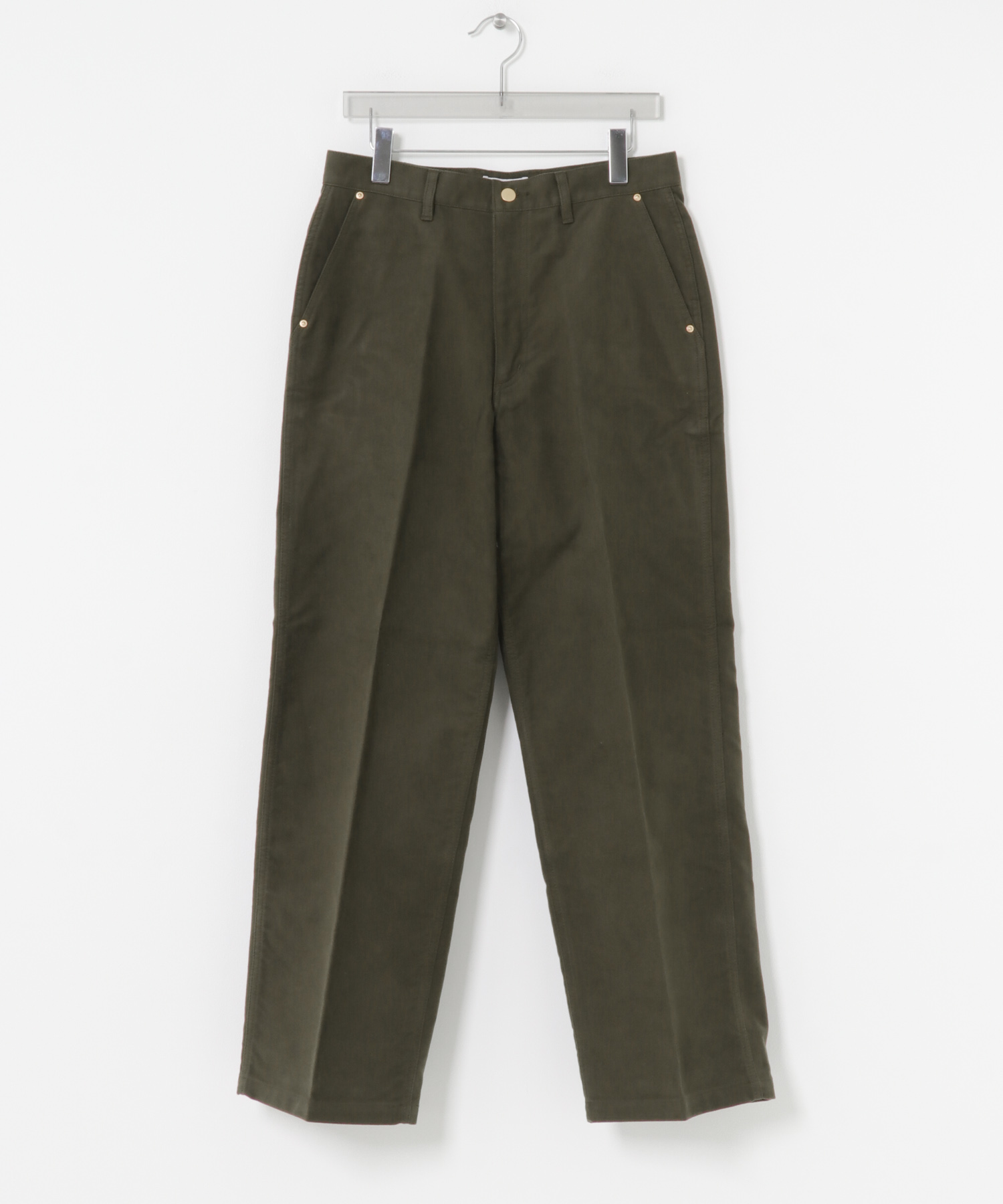 REVERBERATE　MOLESKIN TROUSERS OLIVE 2