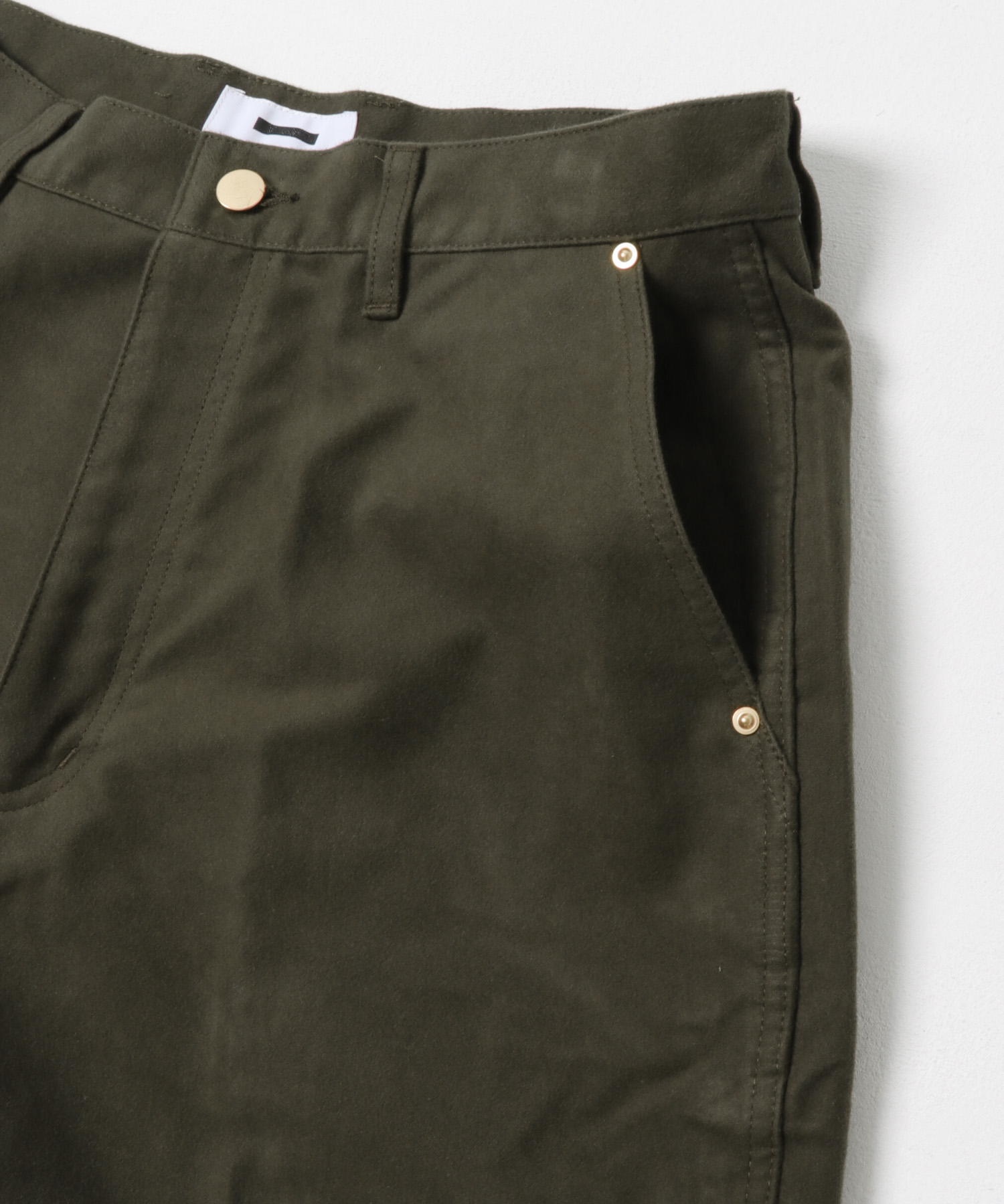 REVERBERATE　MOLESKIN TROUSERS OLIVE 2